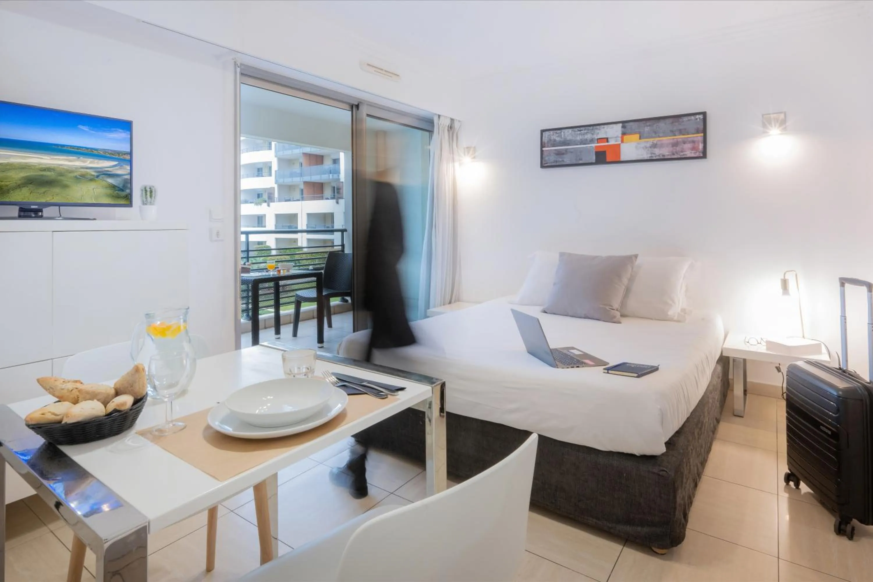 Photo of the whole room, Bed in Nemea Appart Hotel Le Lido Cagnes sur Mer