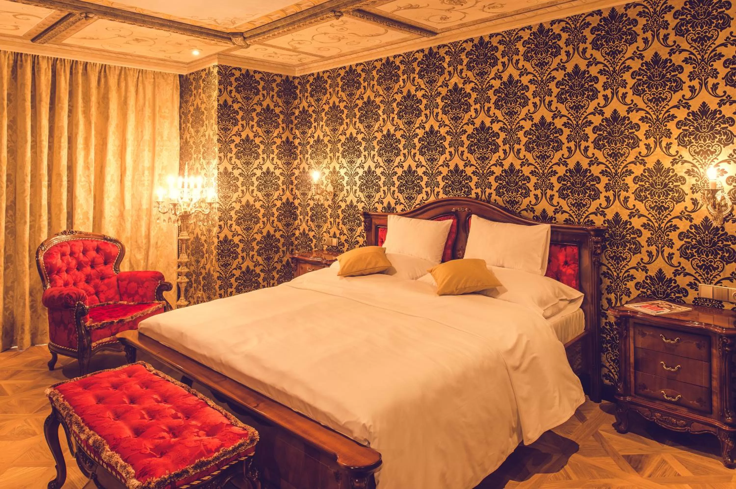 Bed in Hotel Florian Palace
