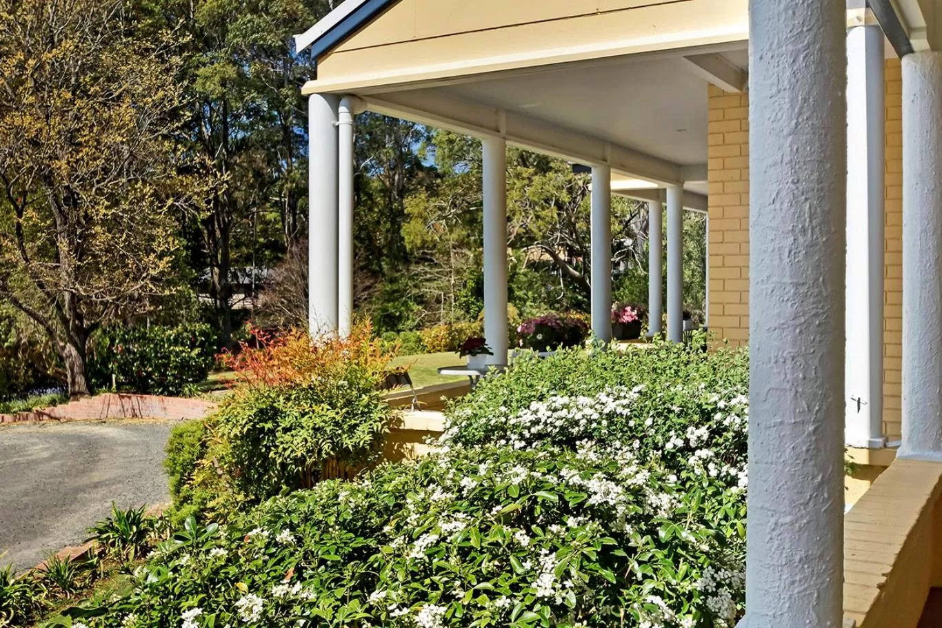 Garden view in Bundanoon Lodge