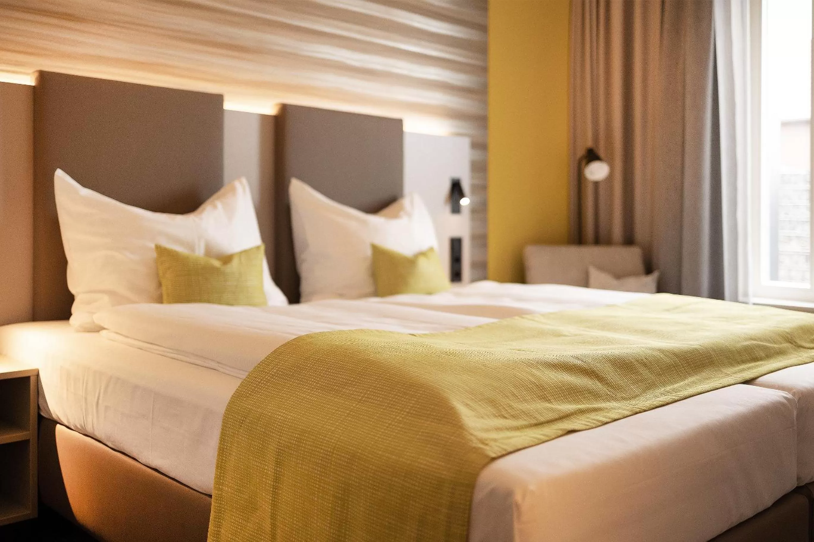 Bed in th Hotel Leipzig Messe