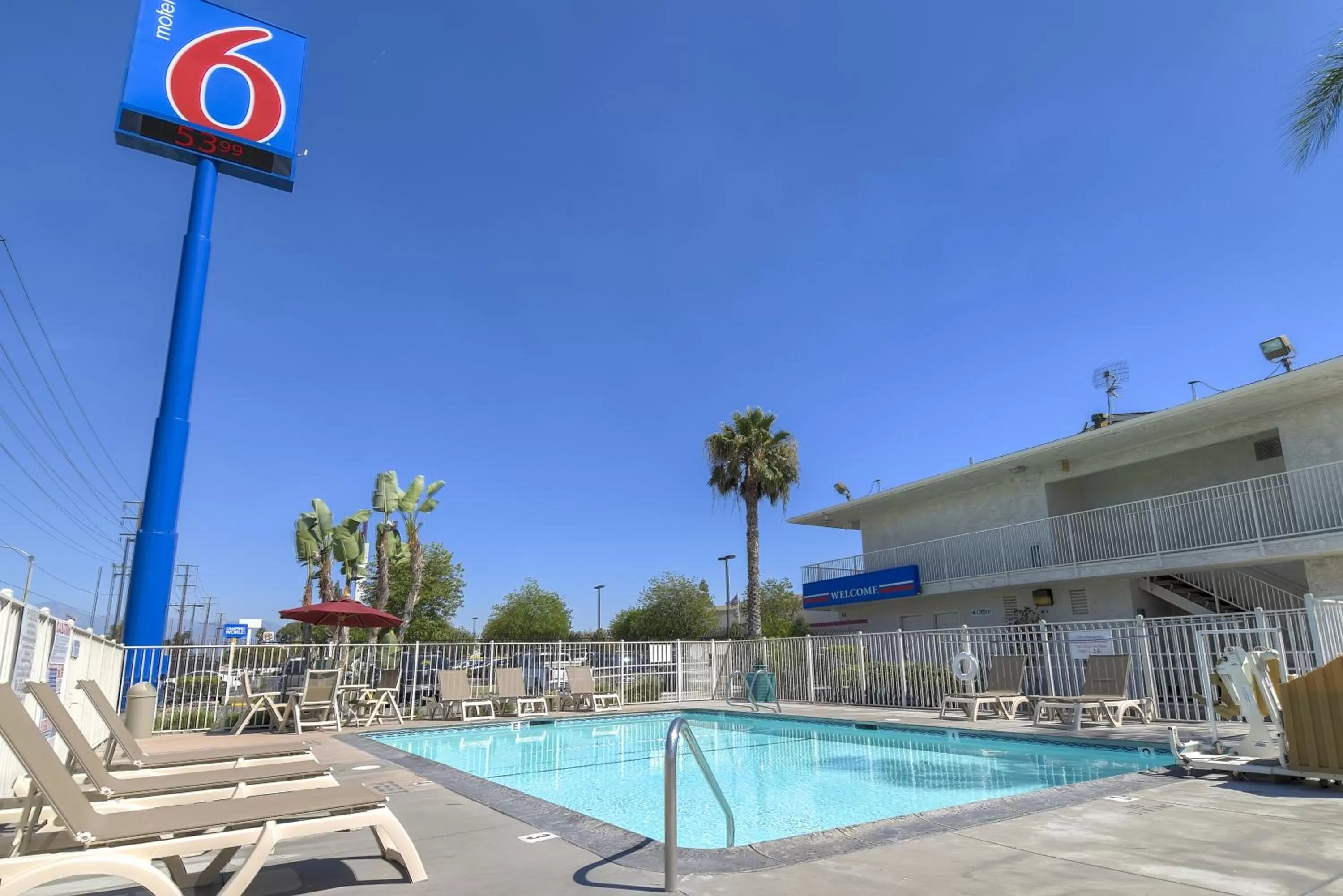 Facade/entrance in Motel 6-San Bernardino, CA - South