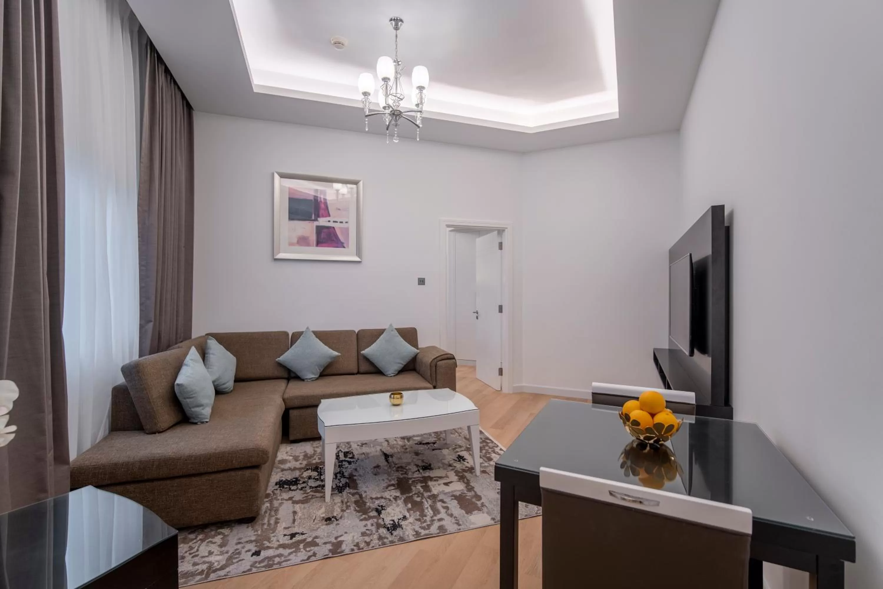 Living room in Rose Garden Hotel Apartments - Al Barsha, Near Metro Station