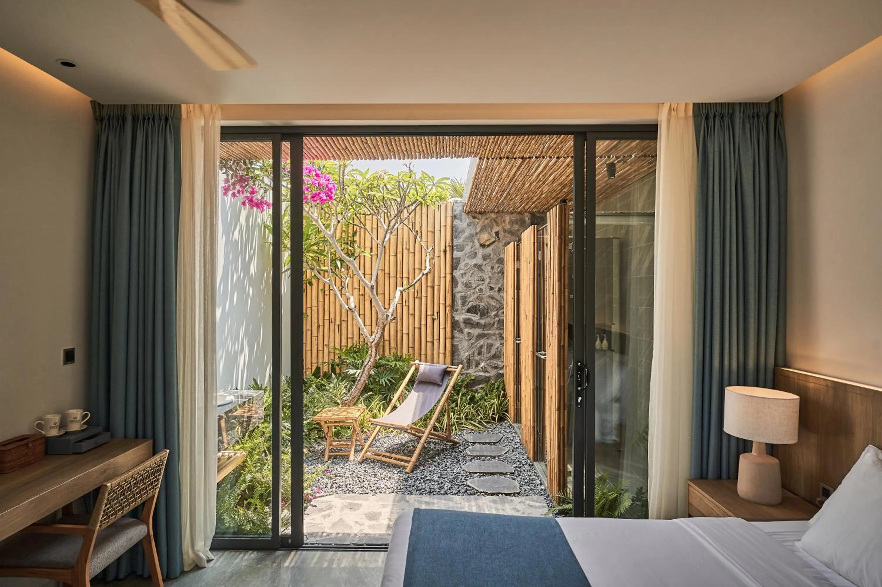 Patio, Bed in Fleur de Lys Resort & Spa Long Hai