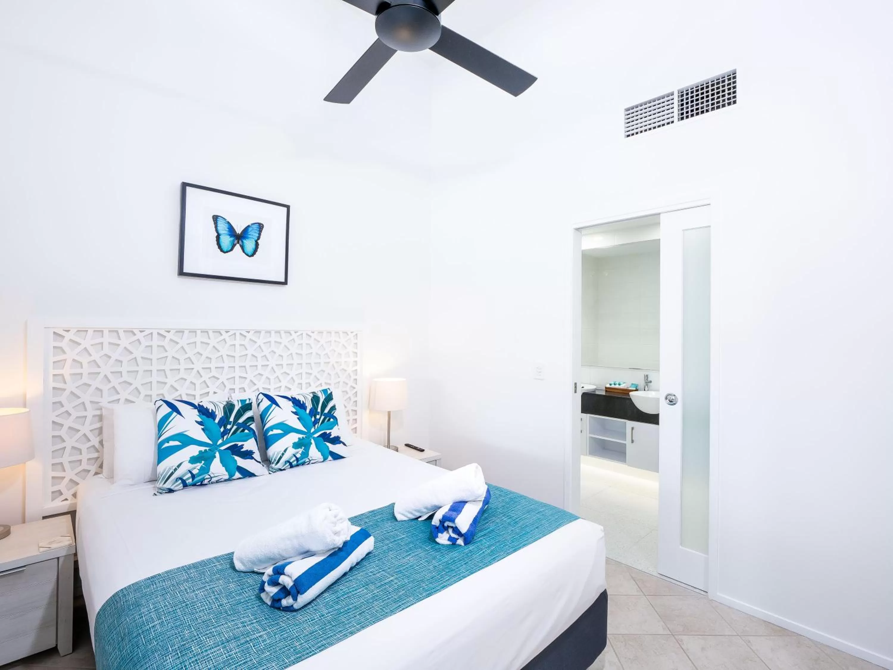 Bed in Saltwater Luxury Apartments