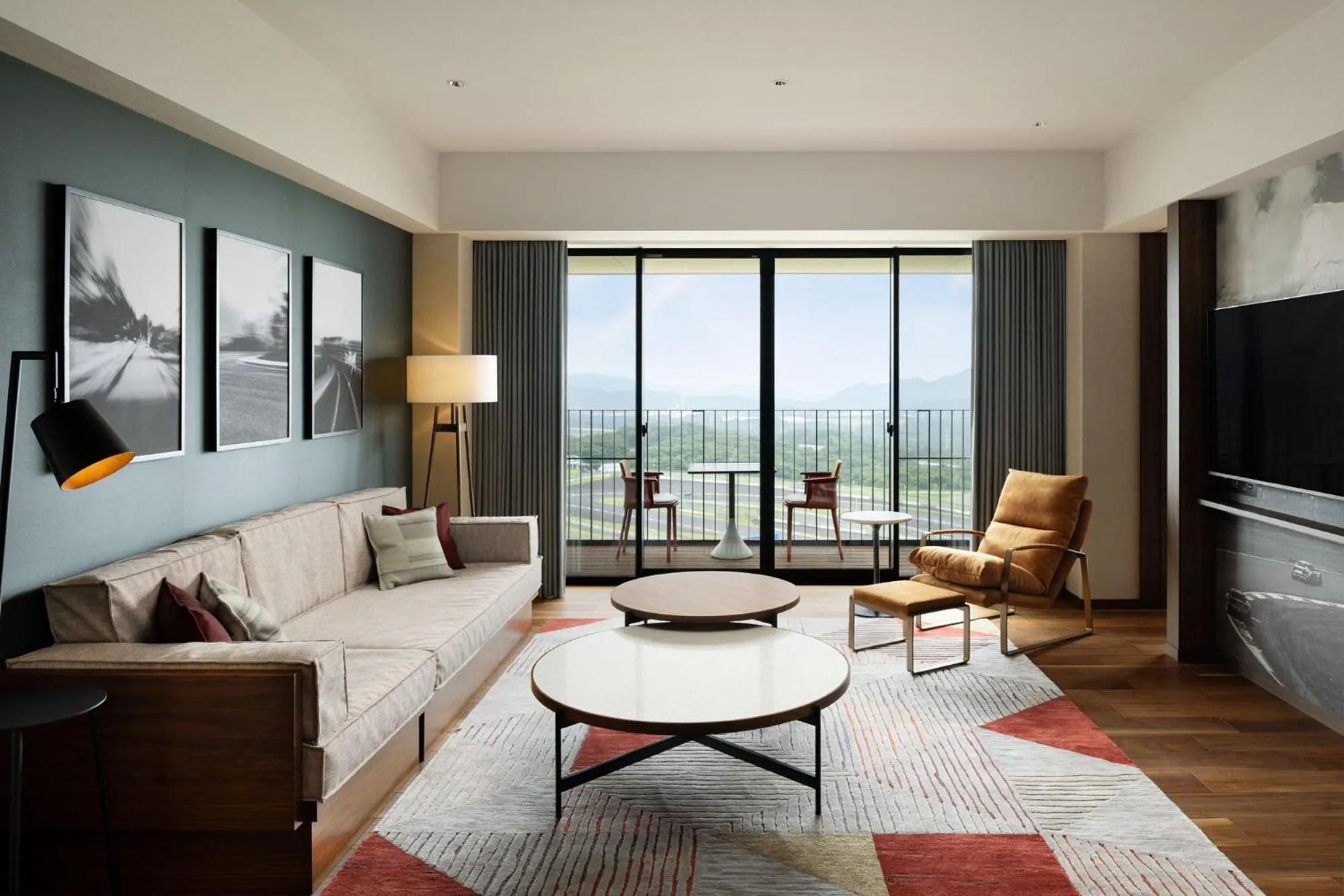 Seating area in Fuji Speedway Hotel, in The Unbound Collection by Hyatt