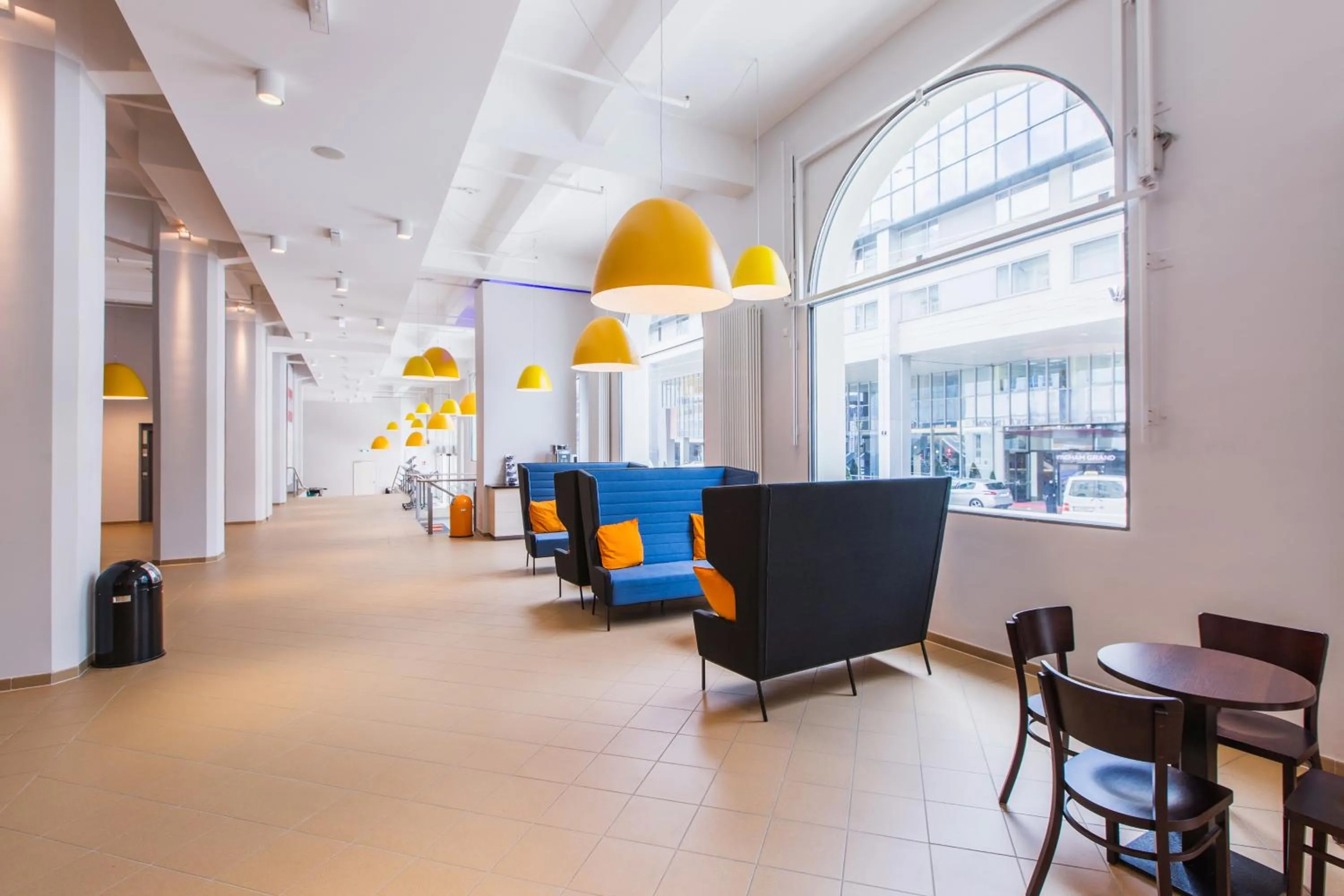 Lobby or reception in a&o Salzburg Hauptbahnhof