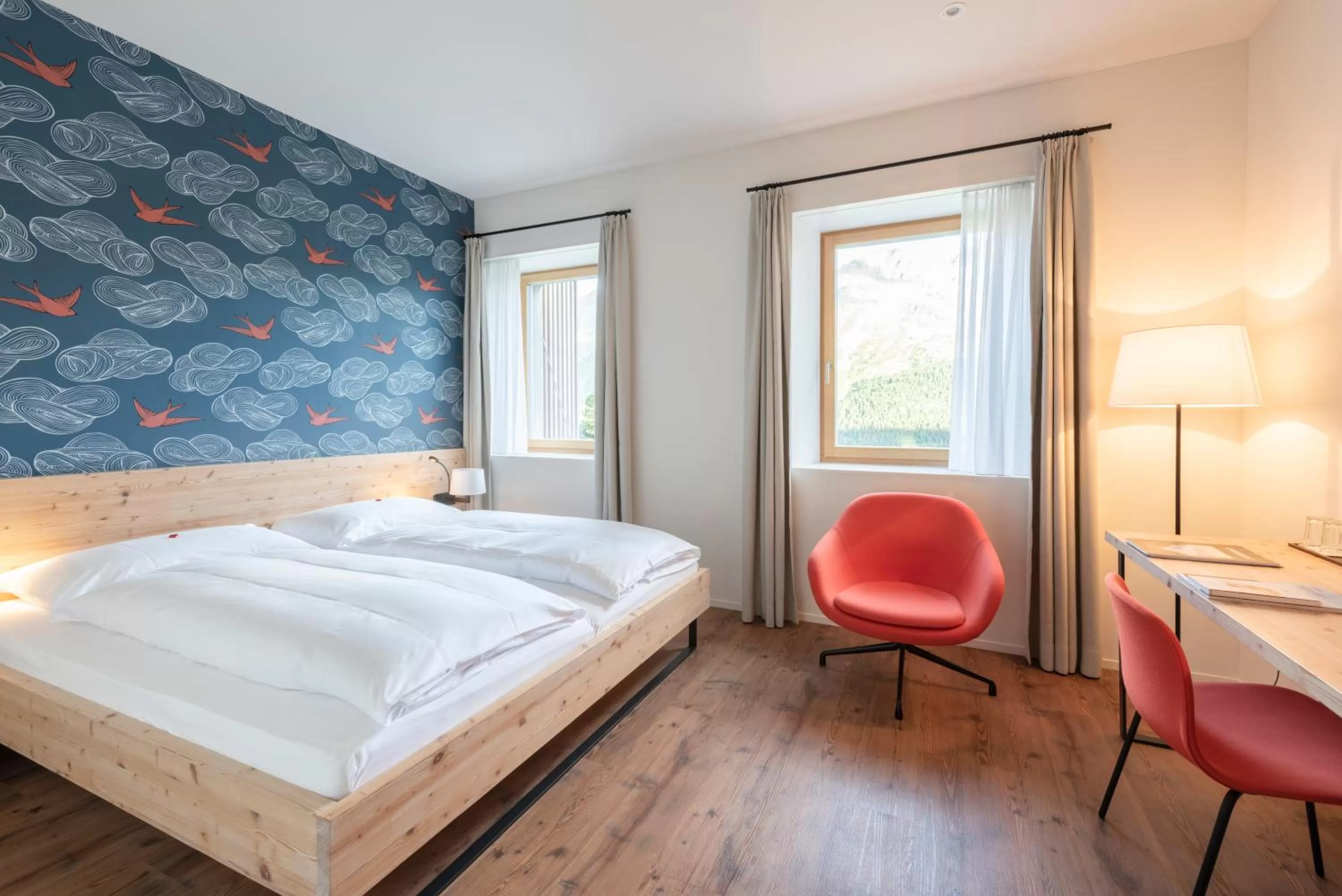 Bed in Berghotel Randolins