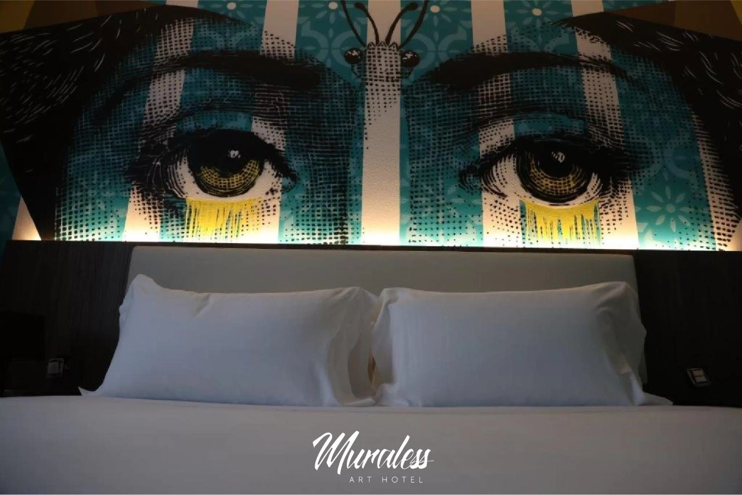 Bed in Muraless Art Hotel - WorldHotels Crafted