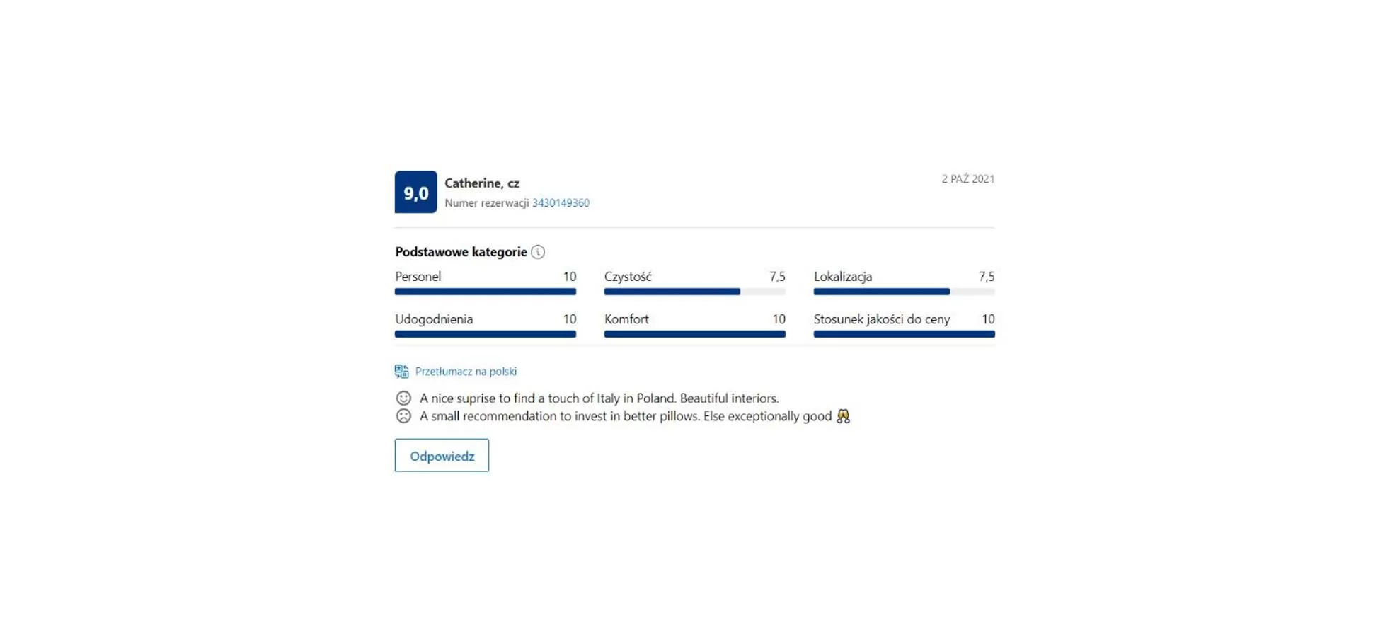 Floor Plan in Villa Toscana Warszawa