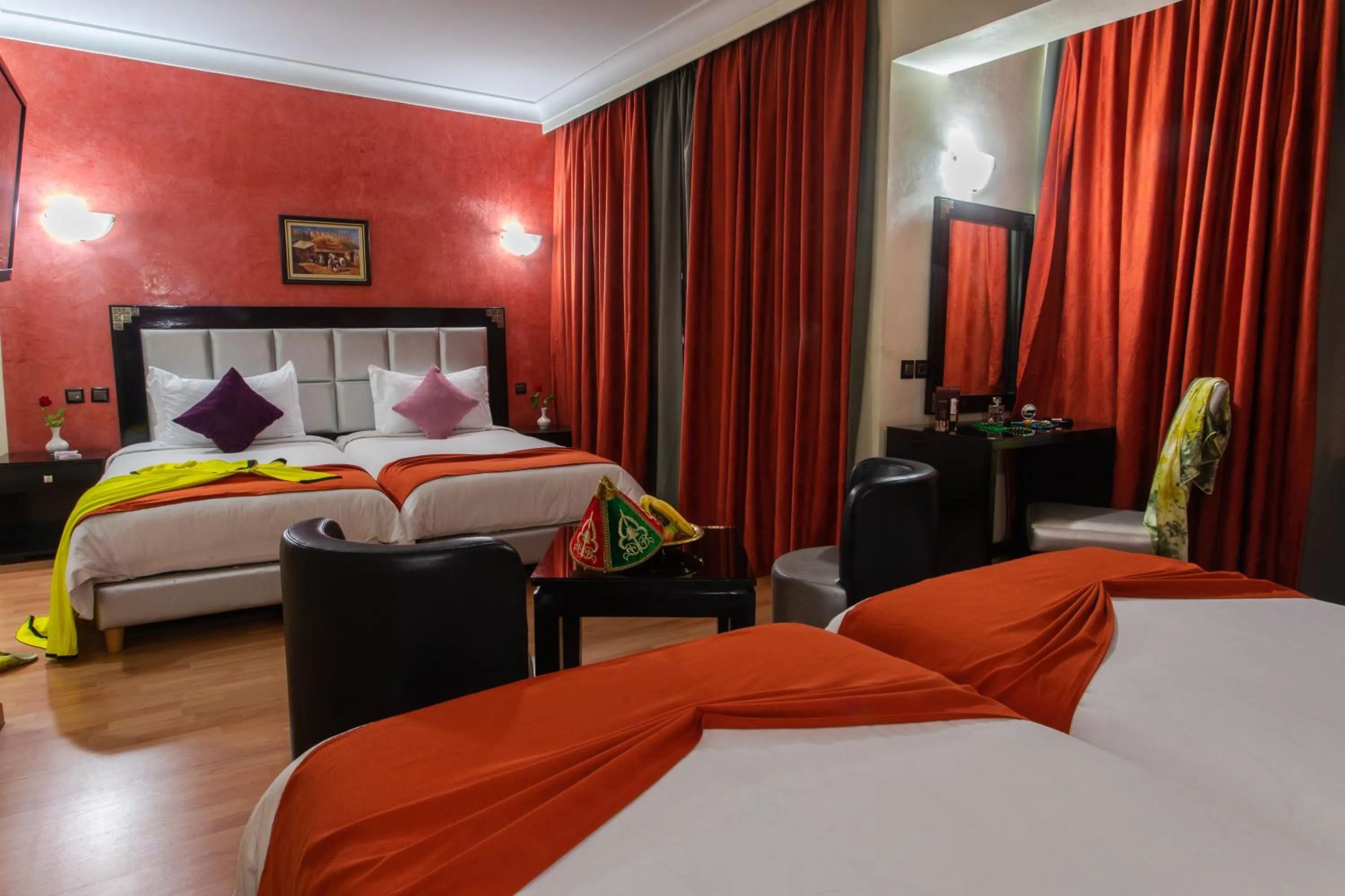 Bed in Hotel Meriem Marrakech