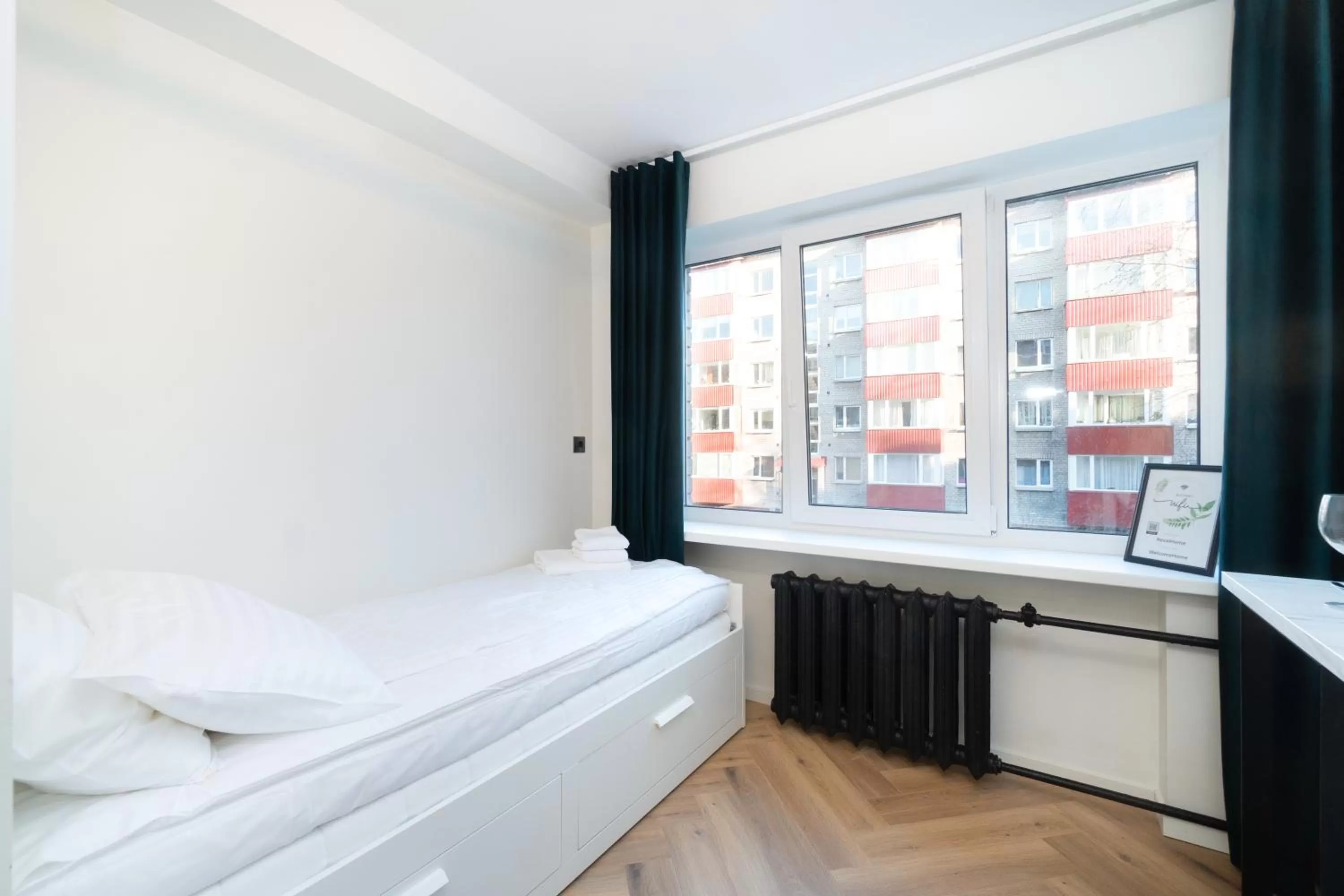 Bed in Tallinn Airport Studios by Revalhome