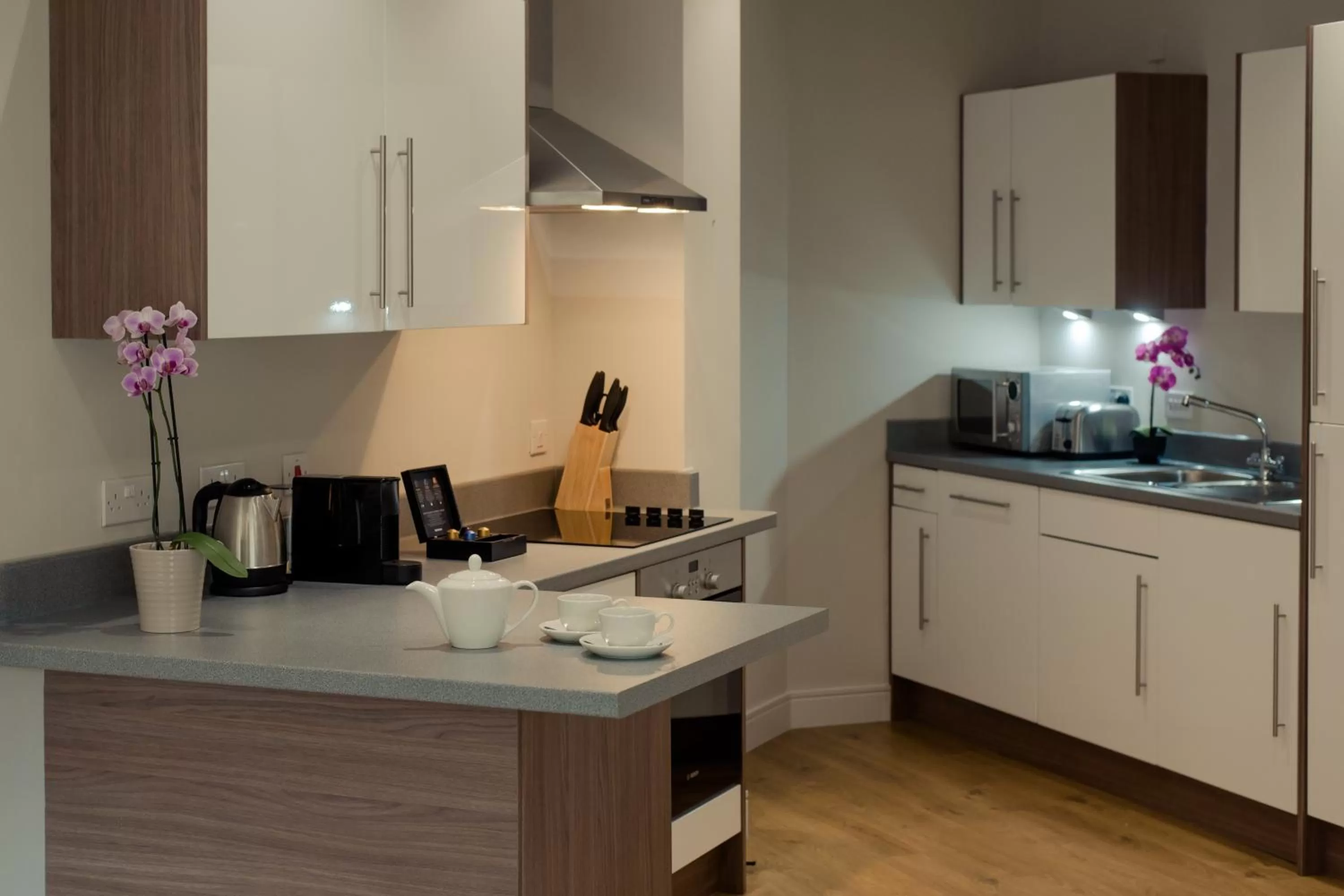 Kitchen or kitchenette in PREMIER SUITES PLUS Glasgow Bath Street