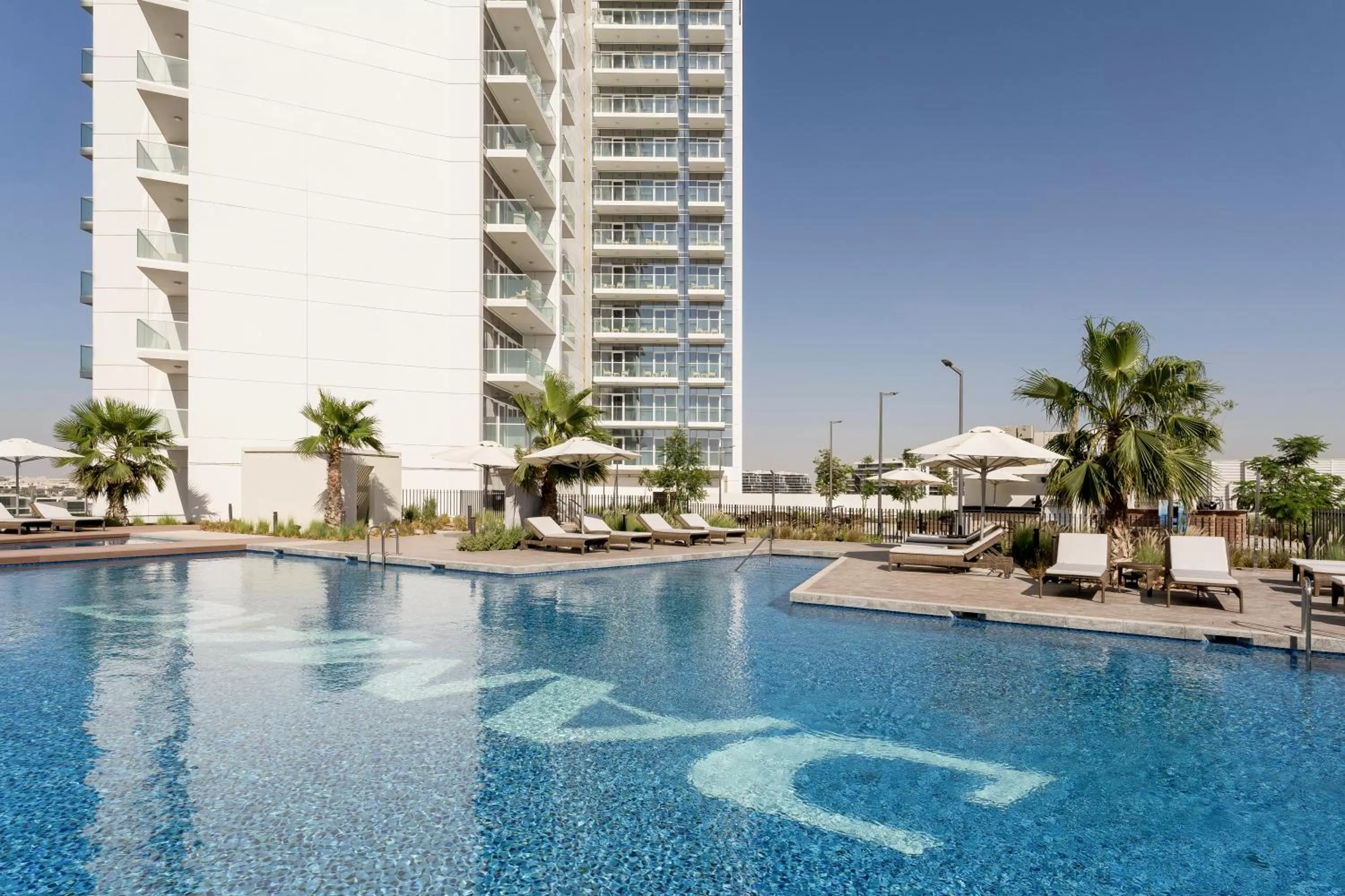 Swimming pool in Radisson Dubai Damac Hills