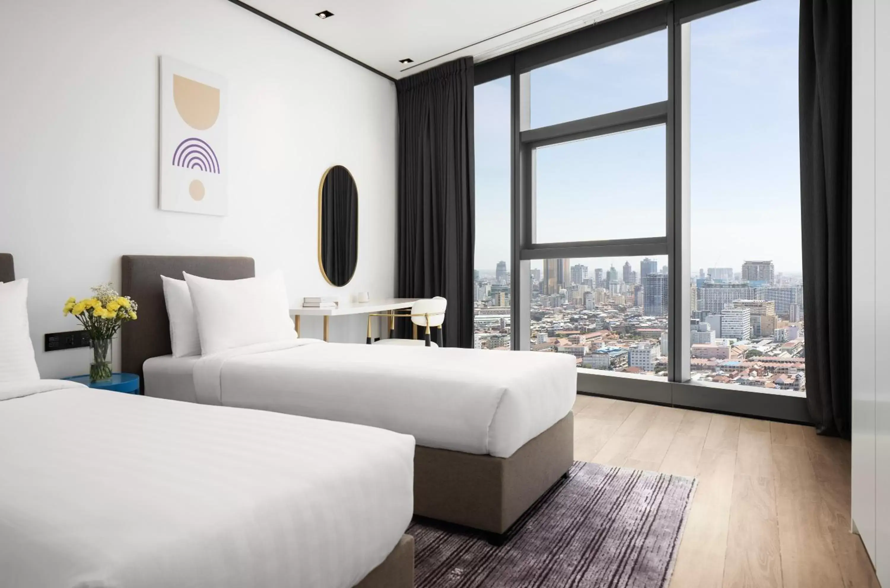 Deluxe Twin Room in Citadines Flatiron Phnom Penh Deluxe Twin Room in Citadines Flatiron Phnom Penh