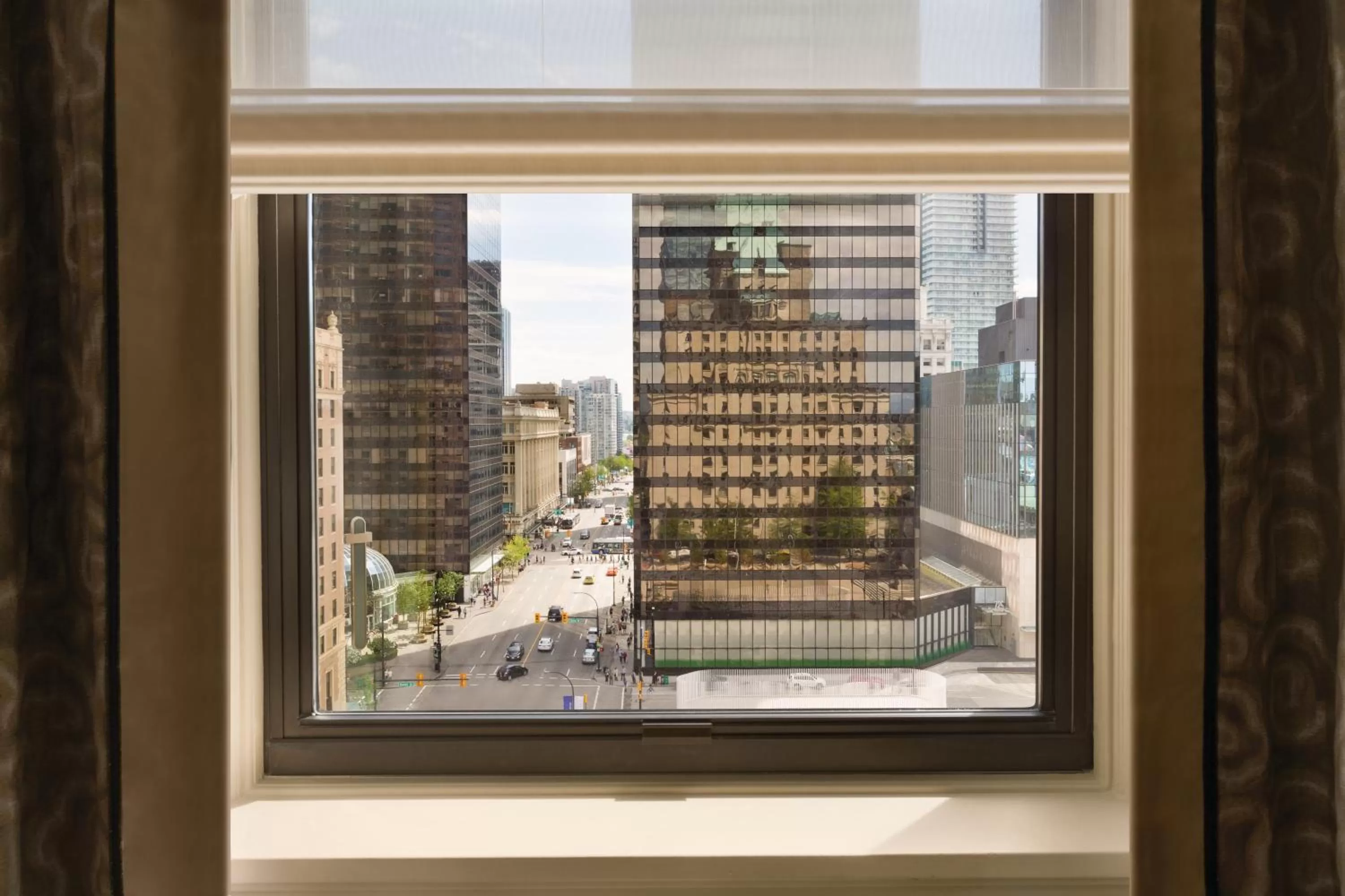City view in Fairmont Hotel Vancouver