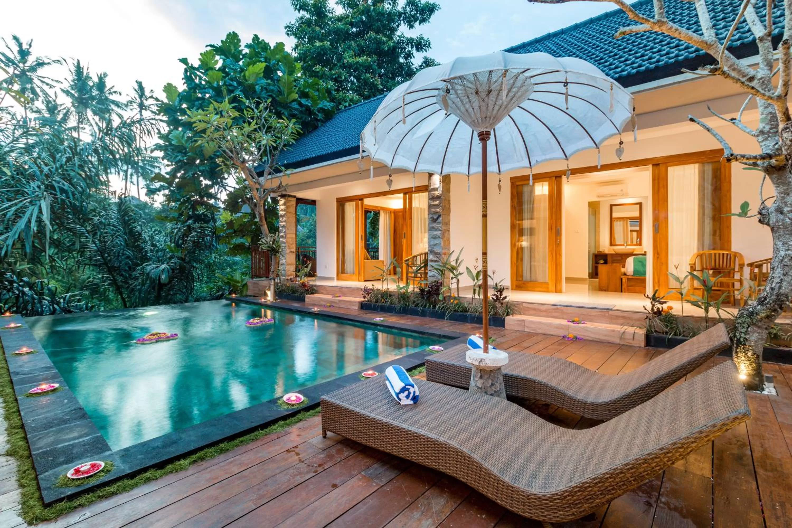 Pool view in The Pesaren Ubud
