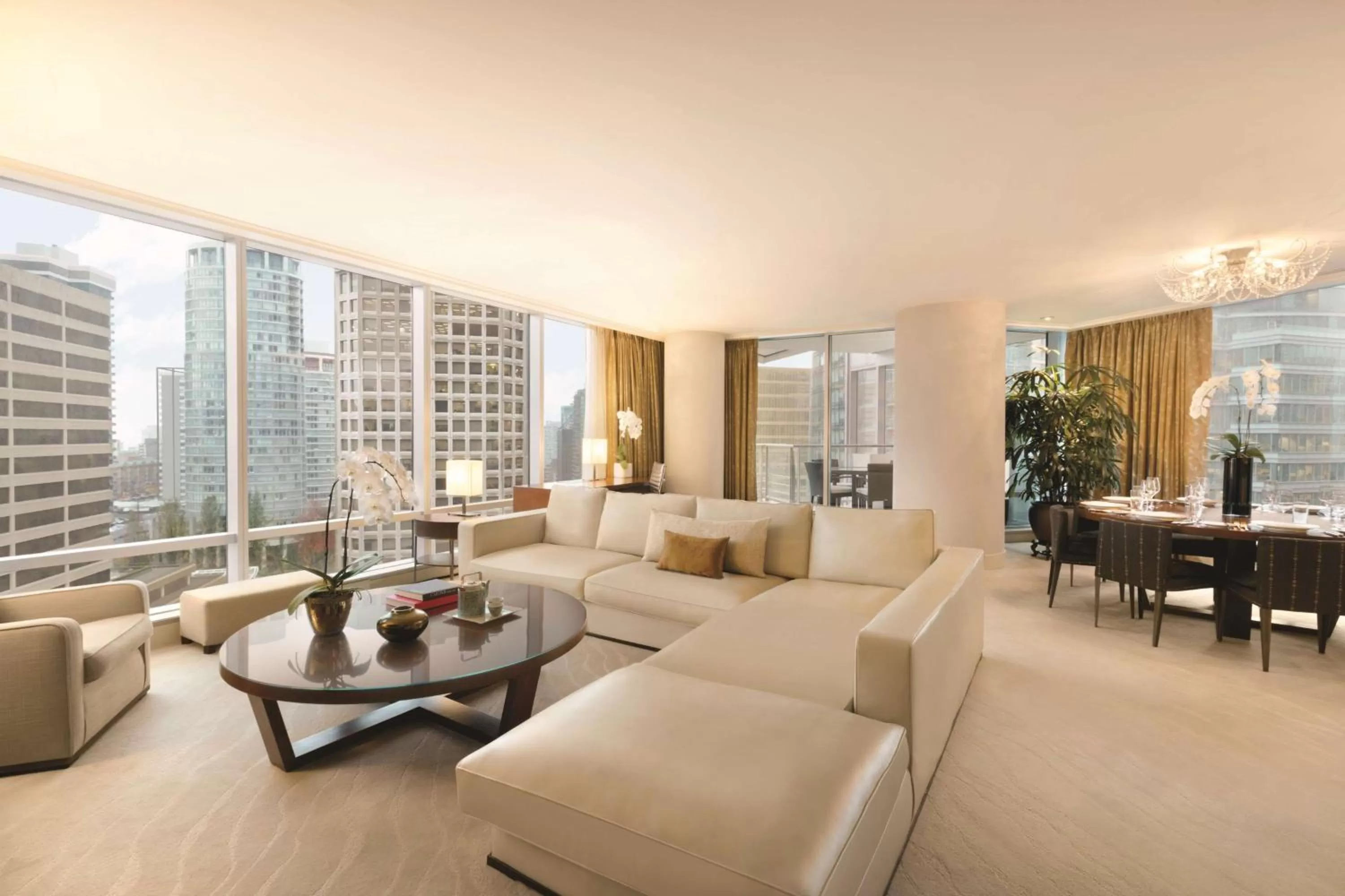 Living room in Shangri-La Vancouver