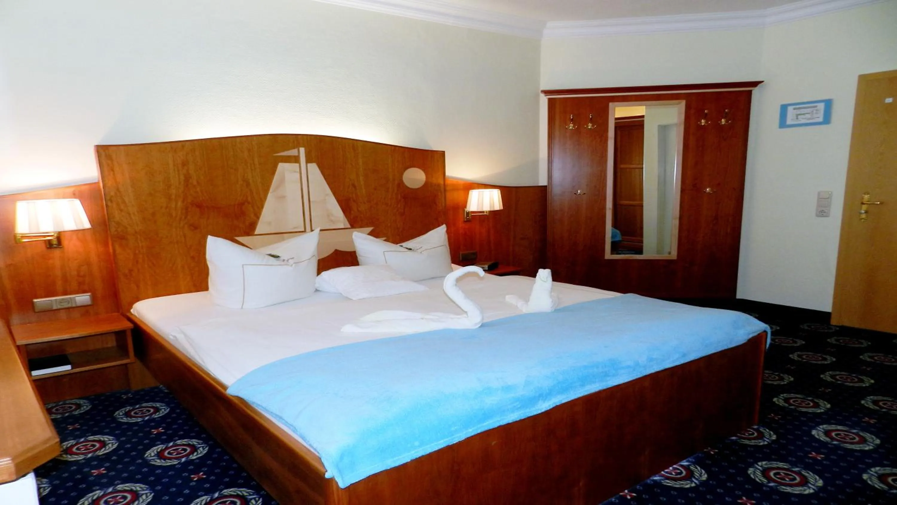 Bed in Hotel Deutsche Flagge