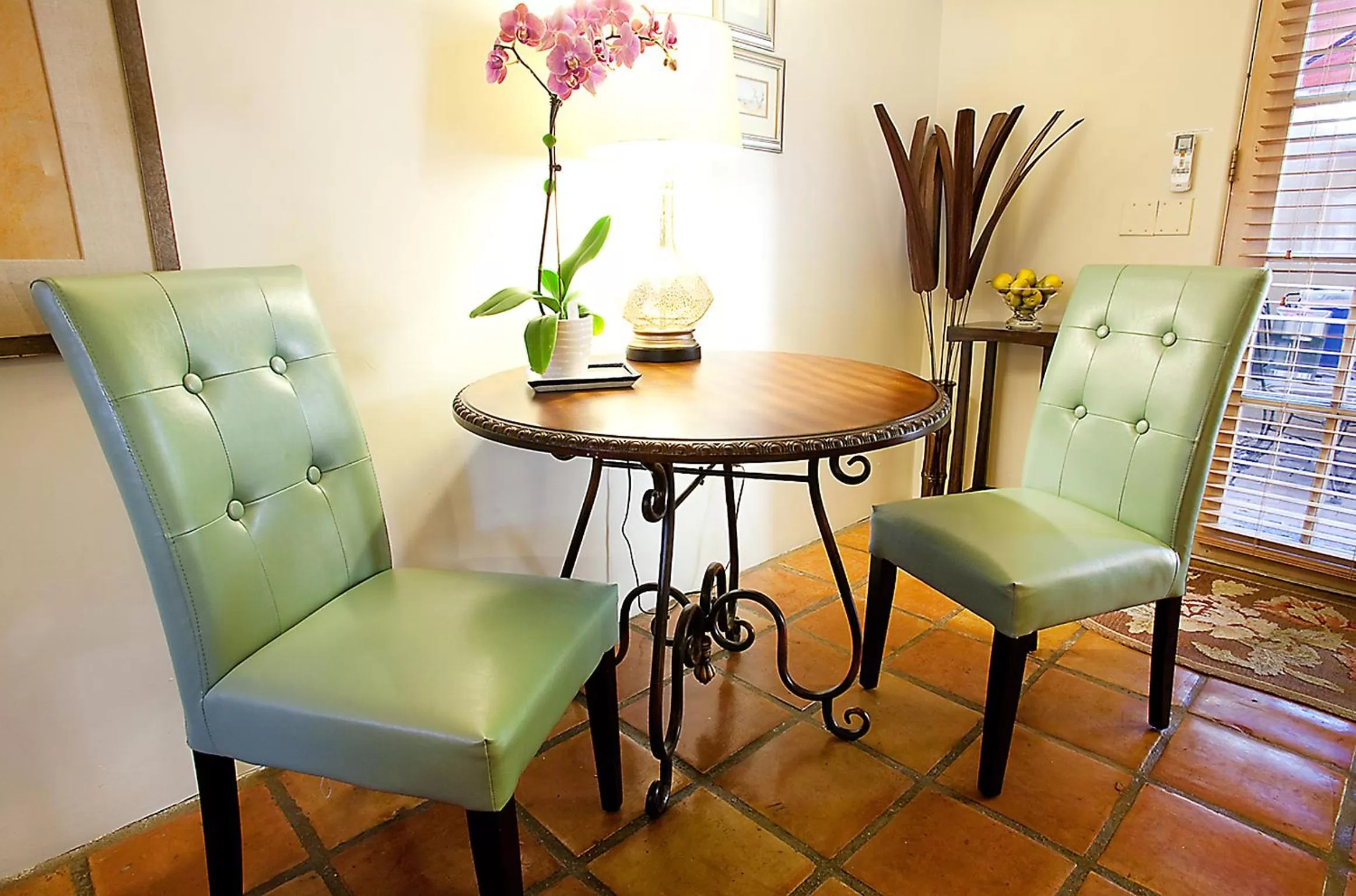 Seating area in Casa de Tres Lunas/House of Three Moons