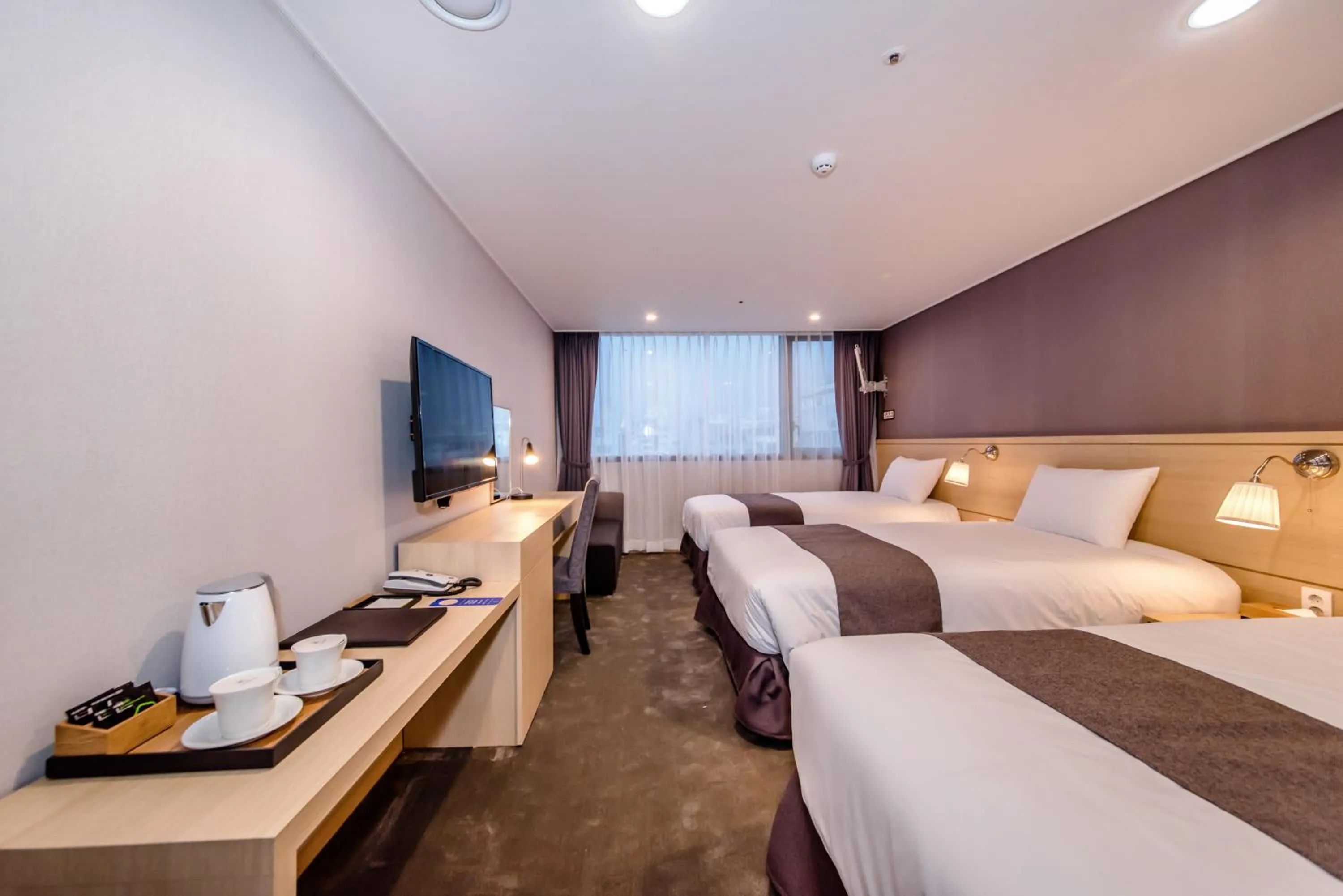 Bed in Hotel Shalom Jeju