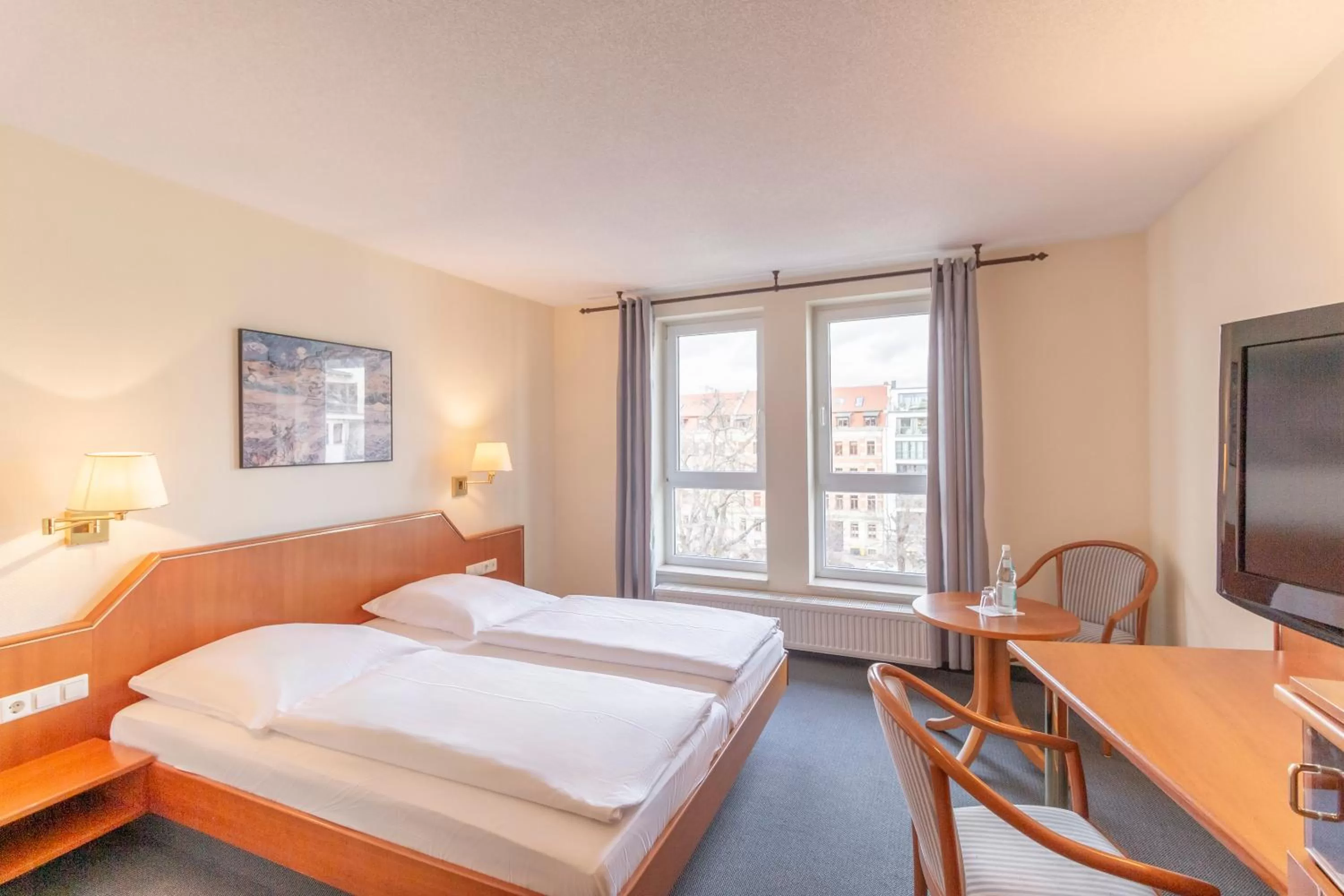 Bed in Hotel Markgraf Leipzig