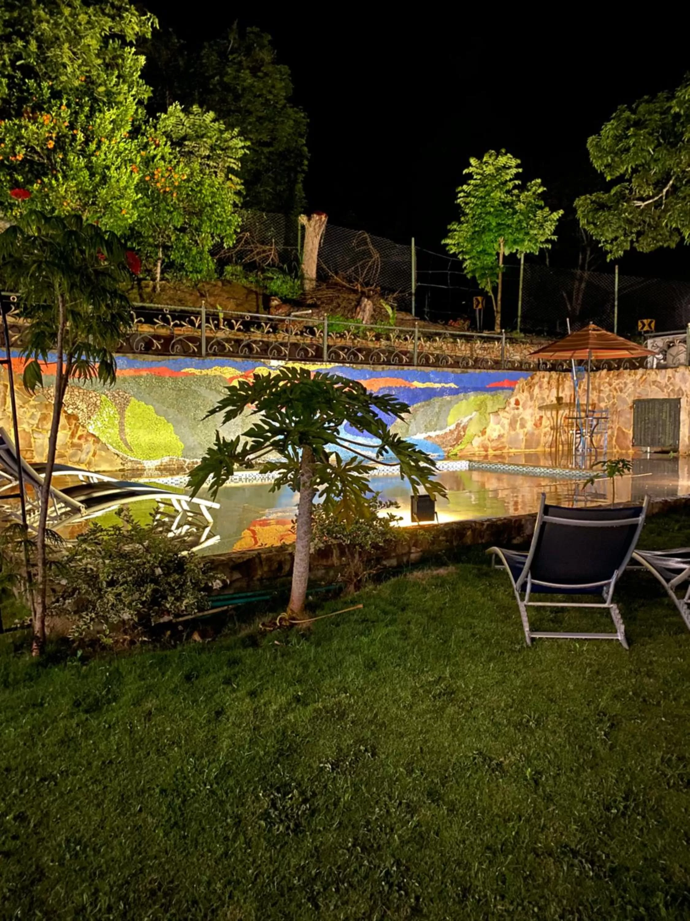 Night, Swimming Pool in La Cima