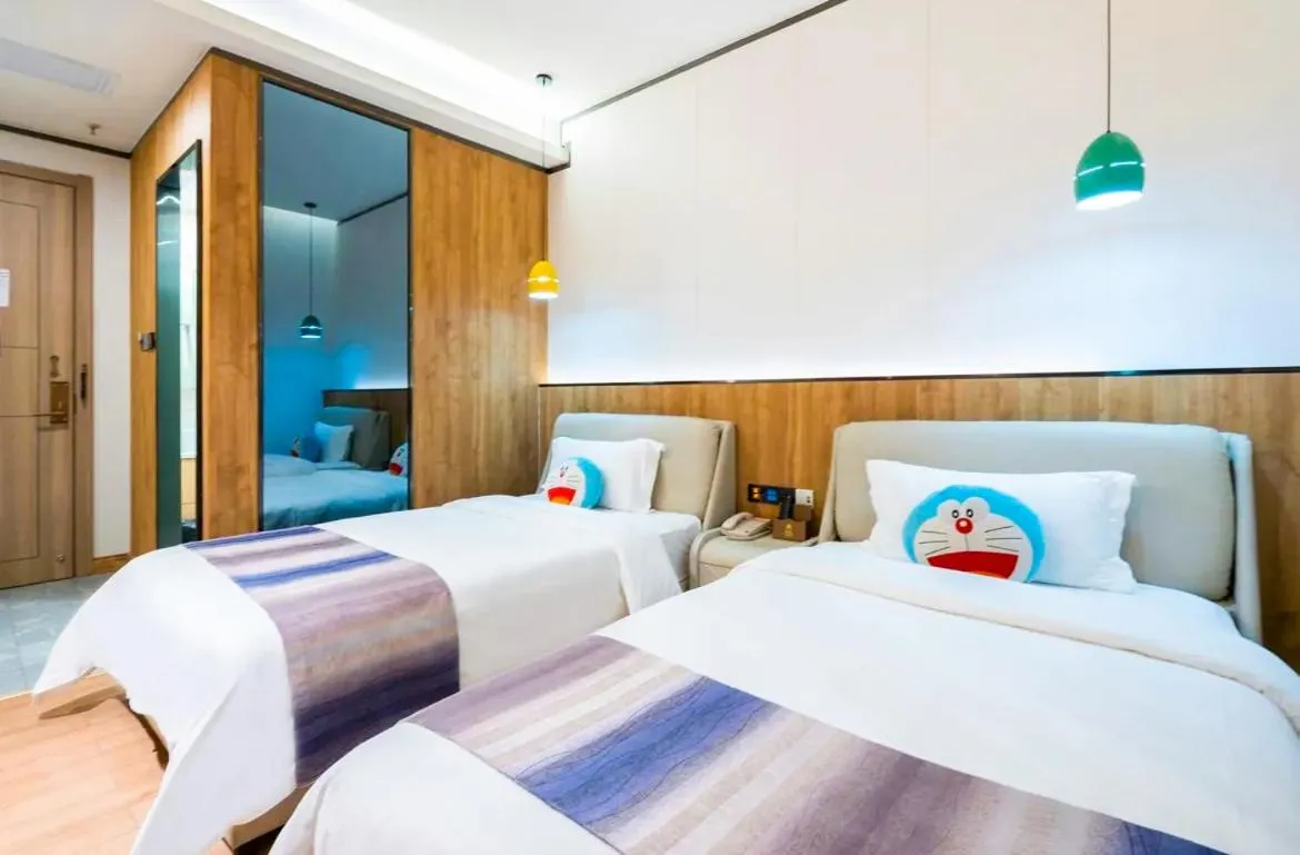Bedroom in Guangzhou Nuomo International Hotel-Canton Fair Free Shuttle Bus