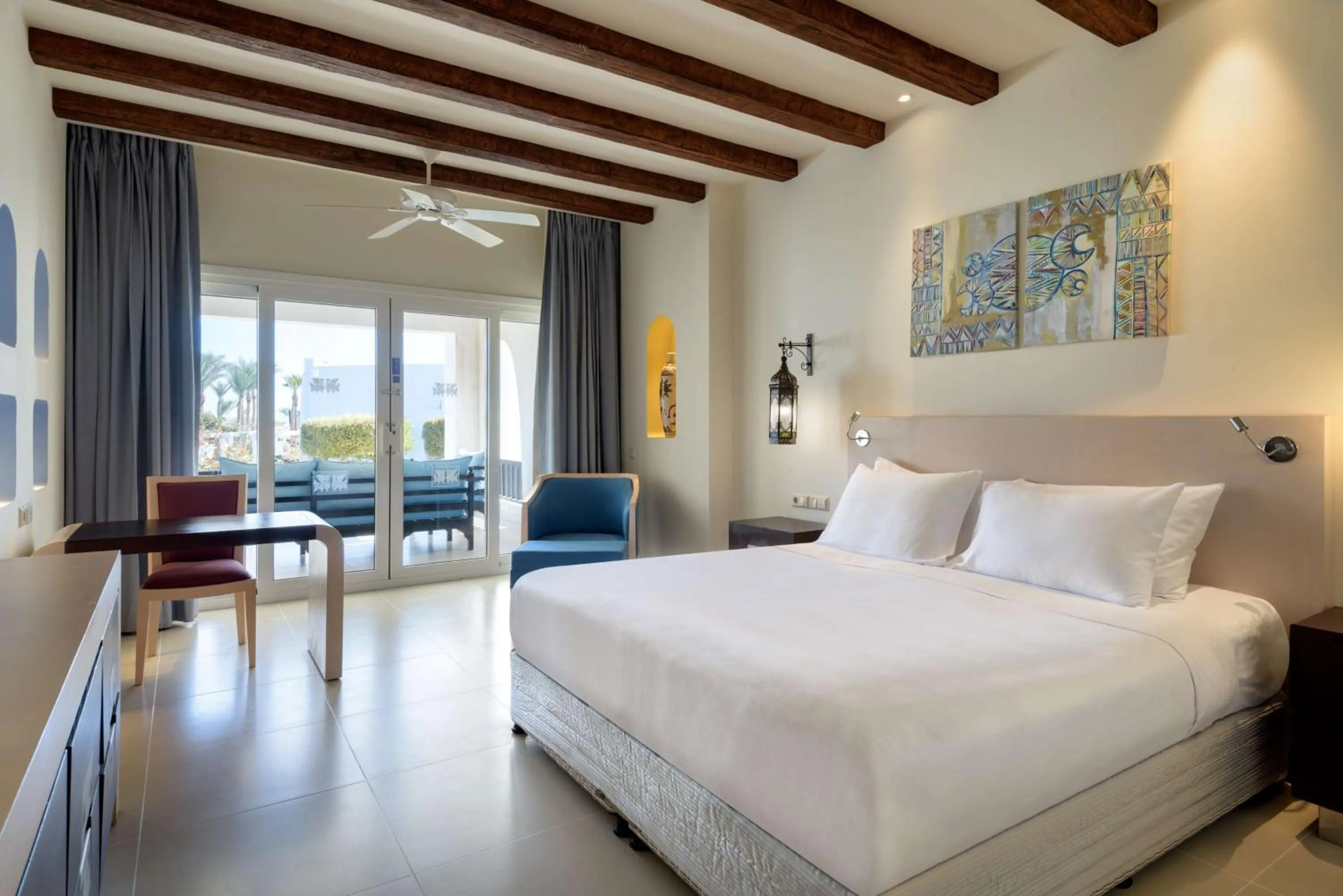 Bed in Hilton Marsa Alam Nubian Resort