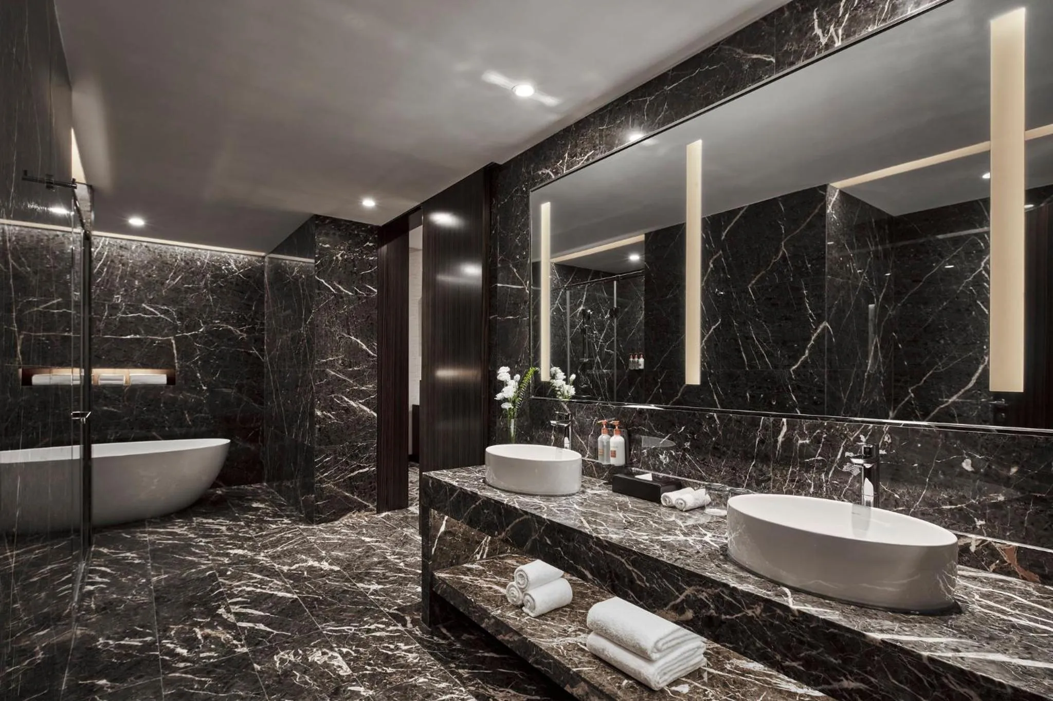Bathroom in Crowne Plaza Shanghai Jinshan by IHG