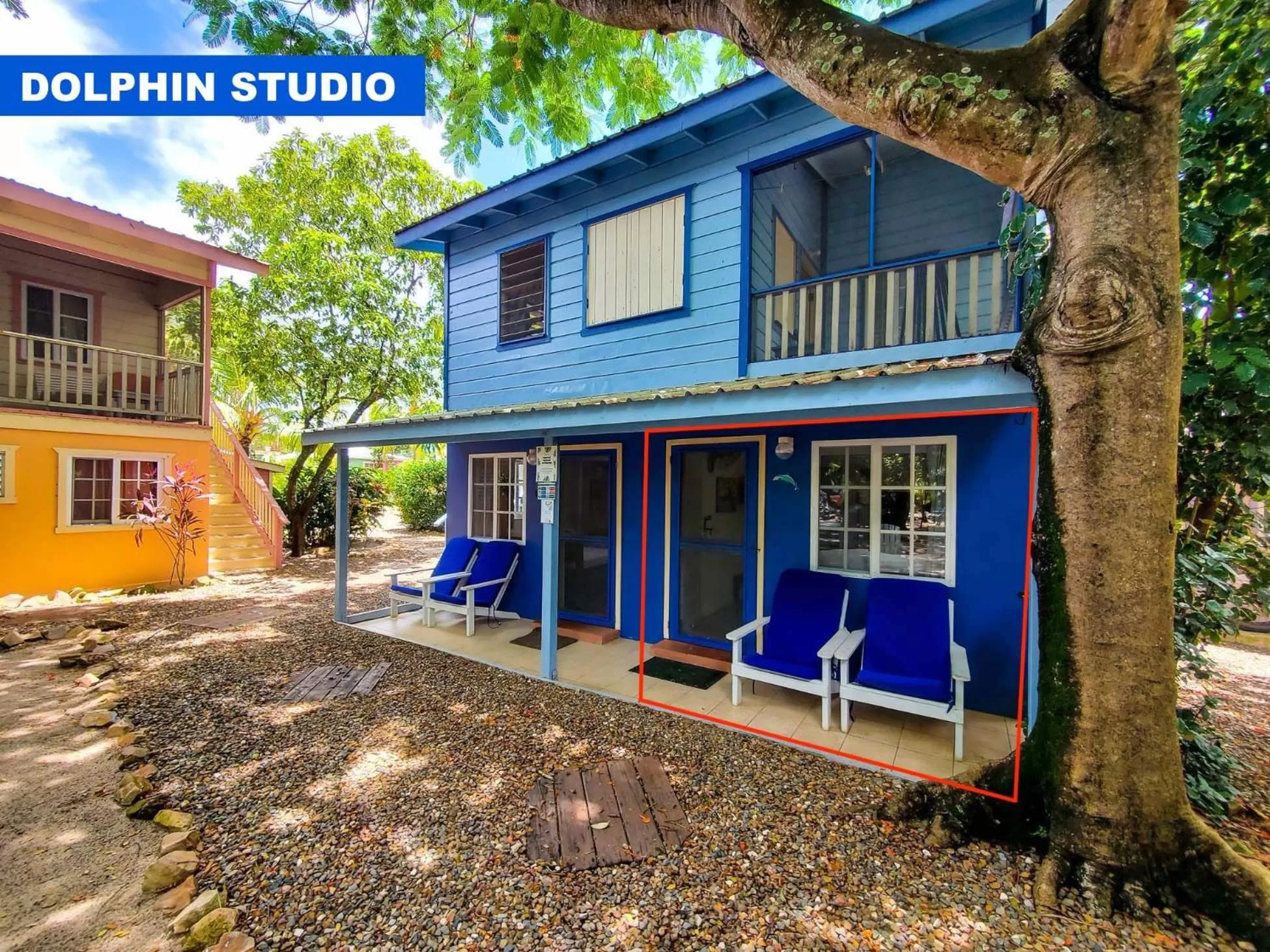 Facade/entrance, Property Building in Placencia Villas
