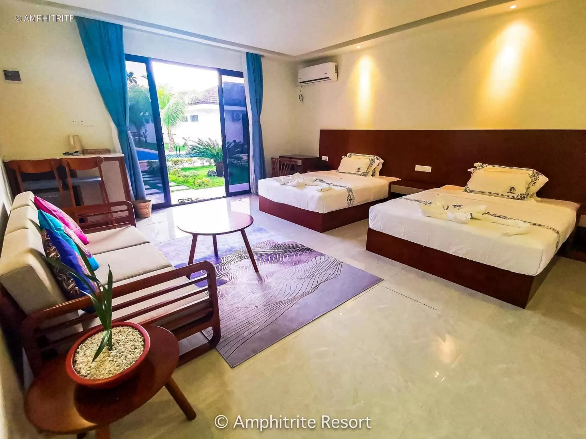 Bed in Amphitrite Resort