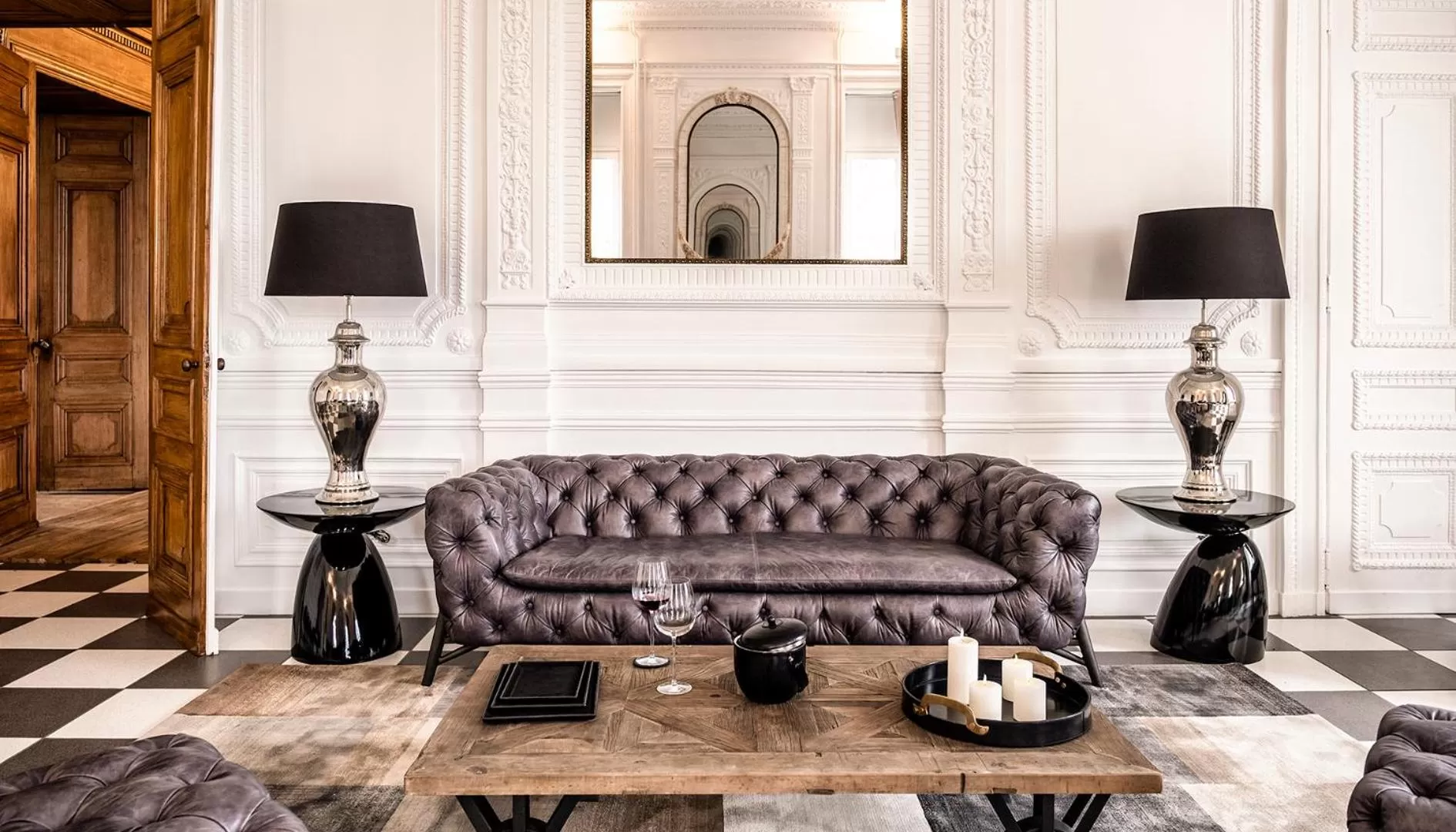 Living room in Château de Tressé