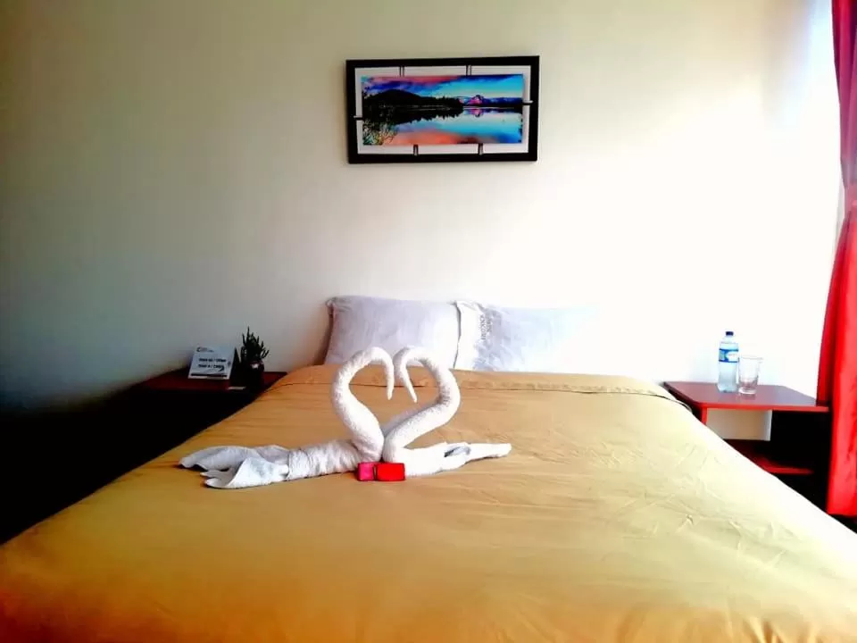 Bed in Hotel Mónaco de Fusa