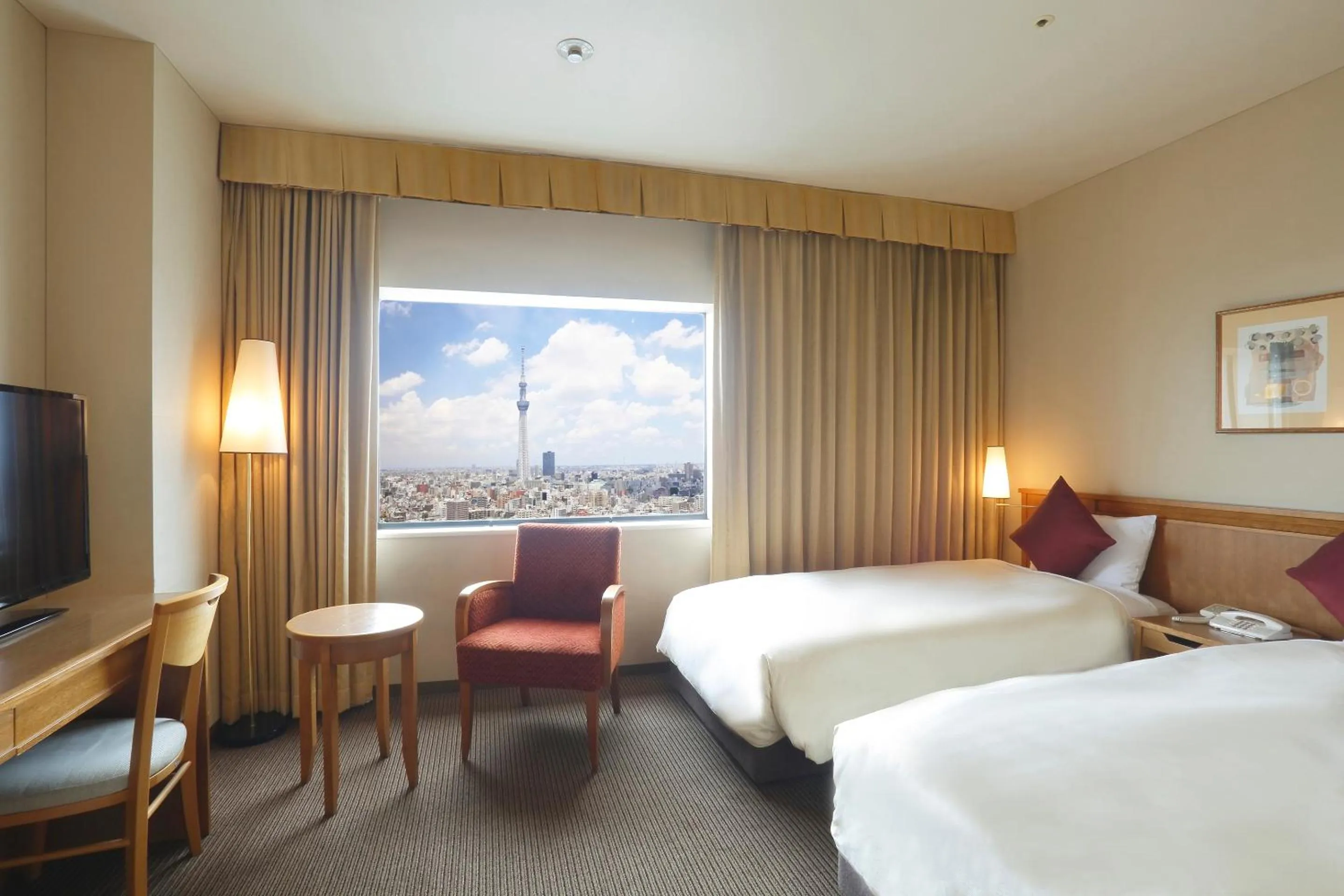 Photo of the whole room, Bed in Dai-ichi Hotel Ryogoku