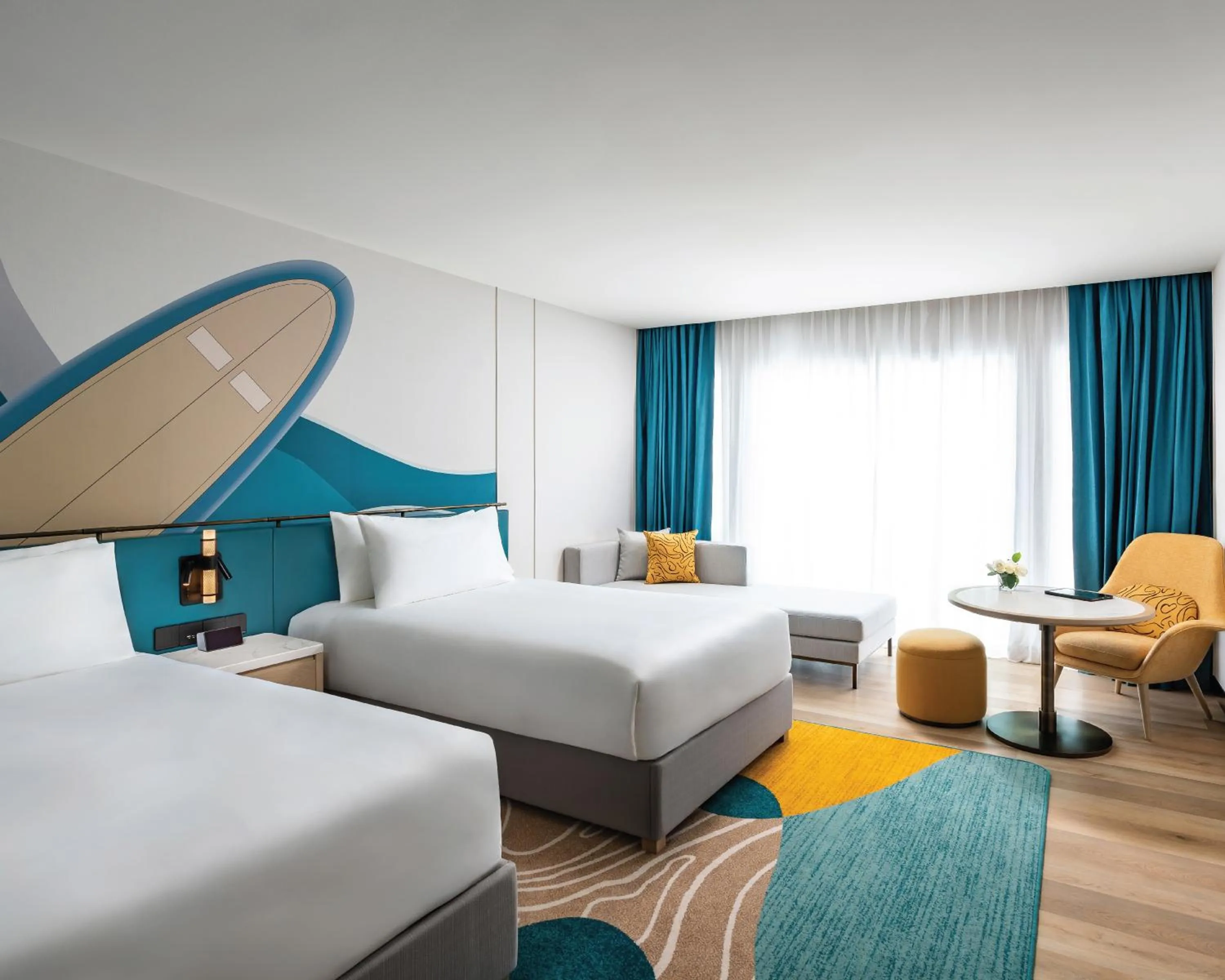 Bedroom, Bed in M Social Hotel Phuket