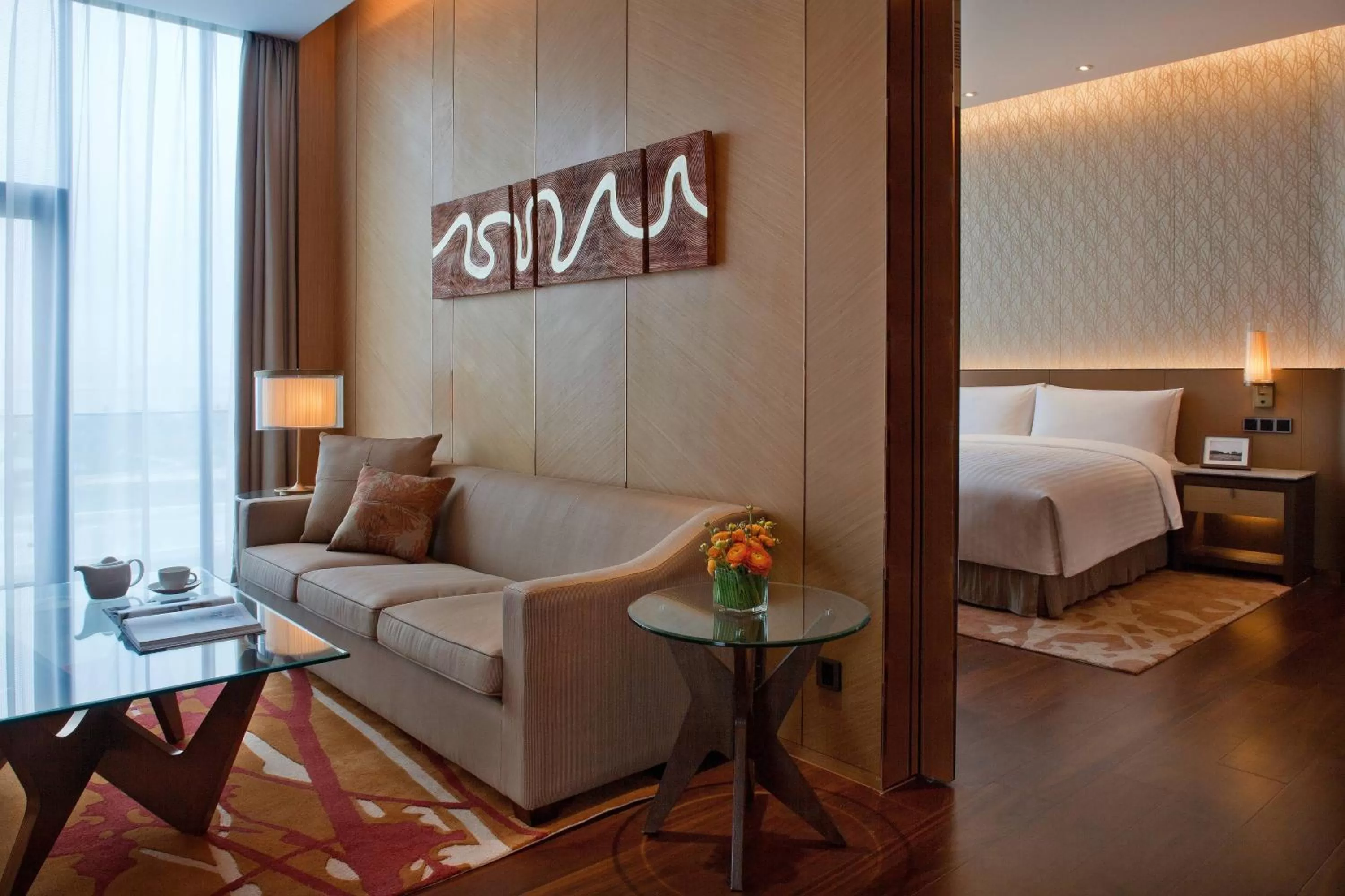 Bedroom, Bed in The OCT Harbour, Shenzhen - Marriott Executive Apartments