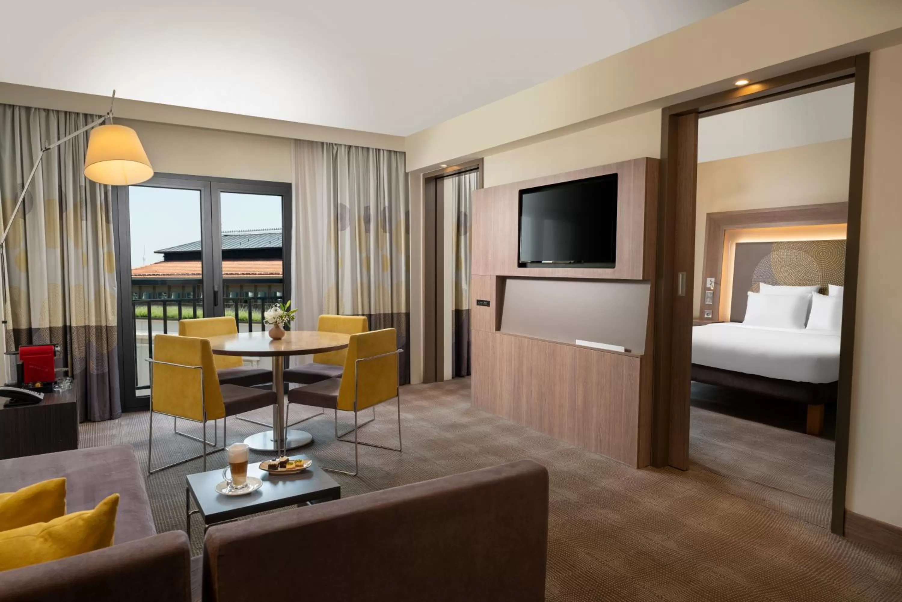 Living room, Bed in Novotel Istanbul Bosphorus Hotel