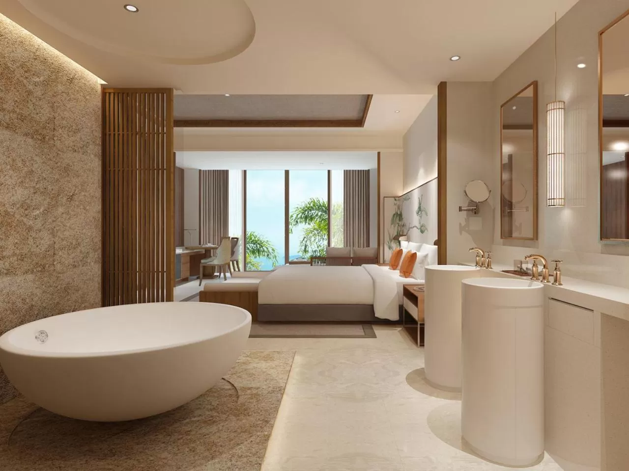 Decorative detail, Bed in Angsana Zhuhai Phoenix Bay