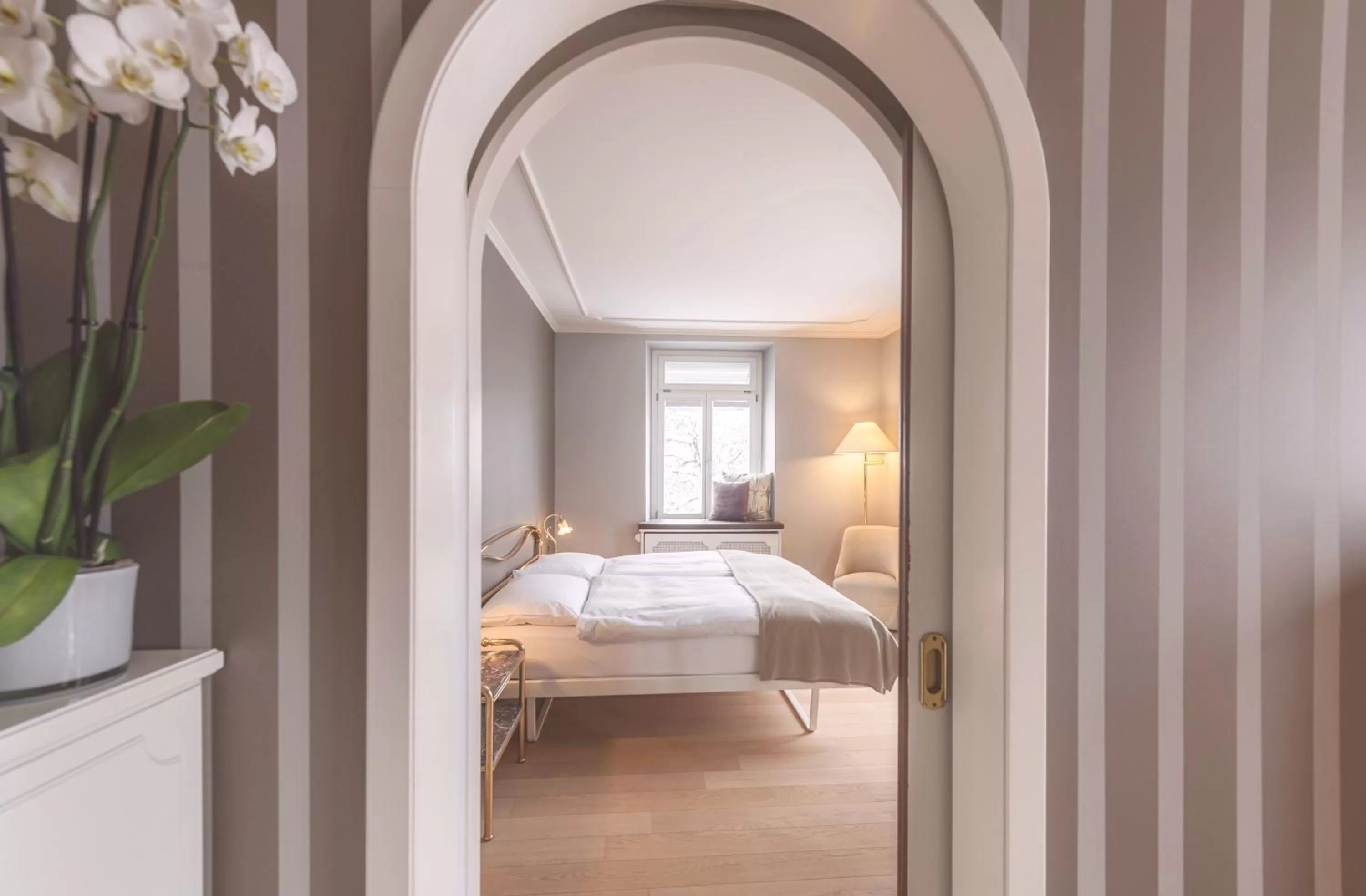 Photo of the whole room, Bed in Romantik Hotel Schweizerhof & Spa Flims