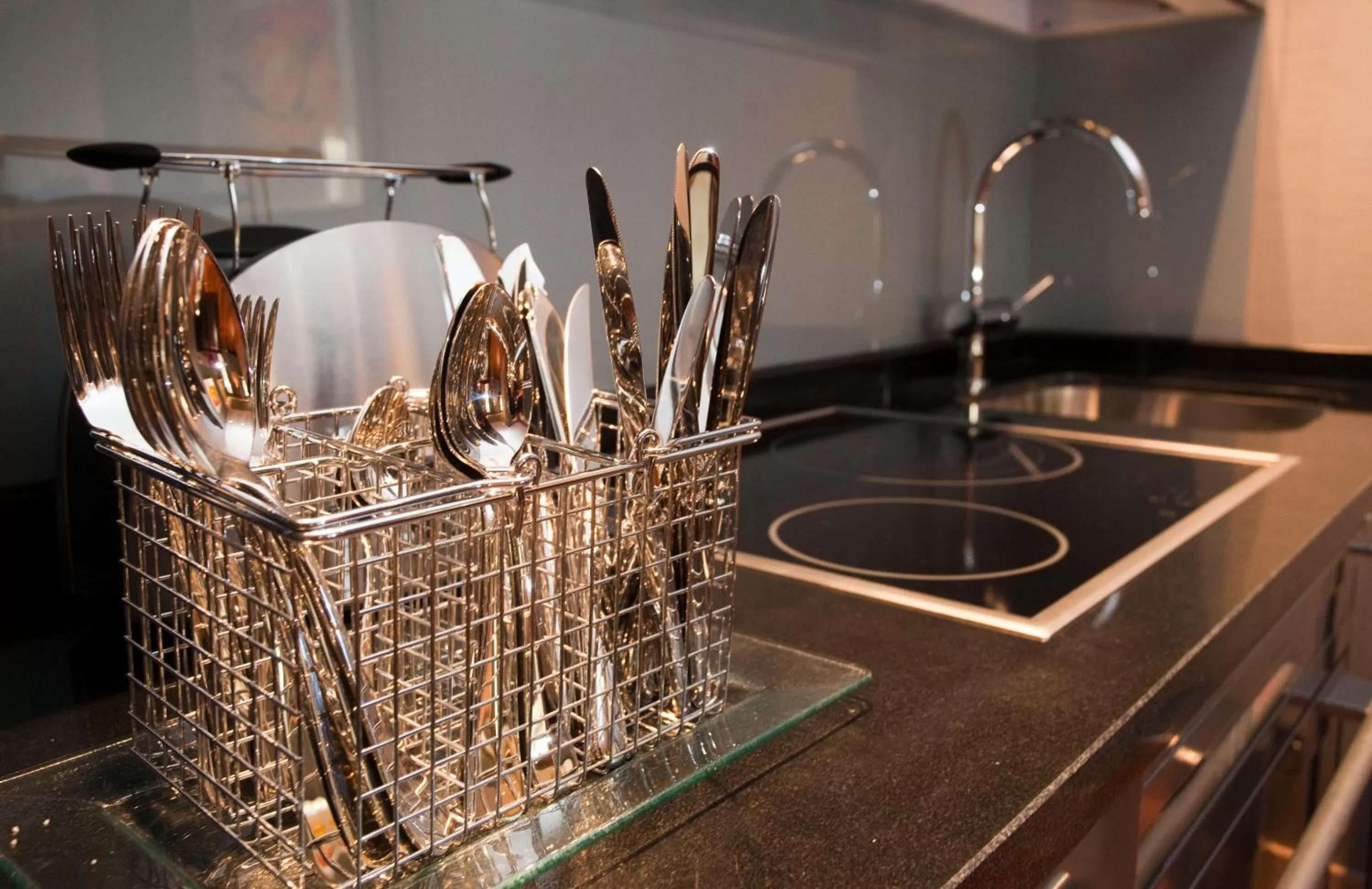 Kitchen or kitchenette in Nexus Valladolid Suites & Hotel