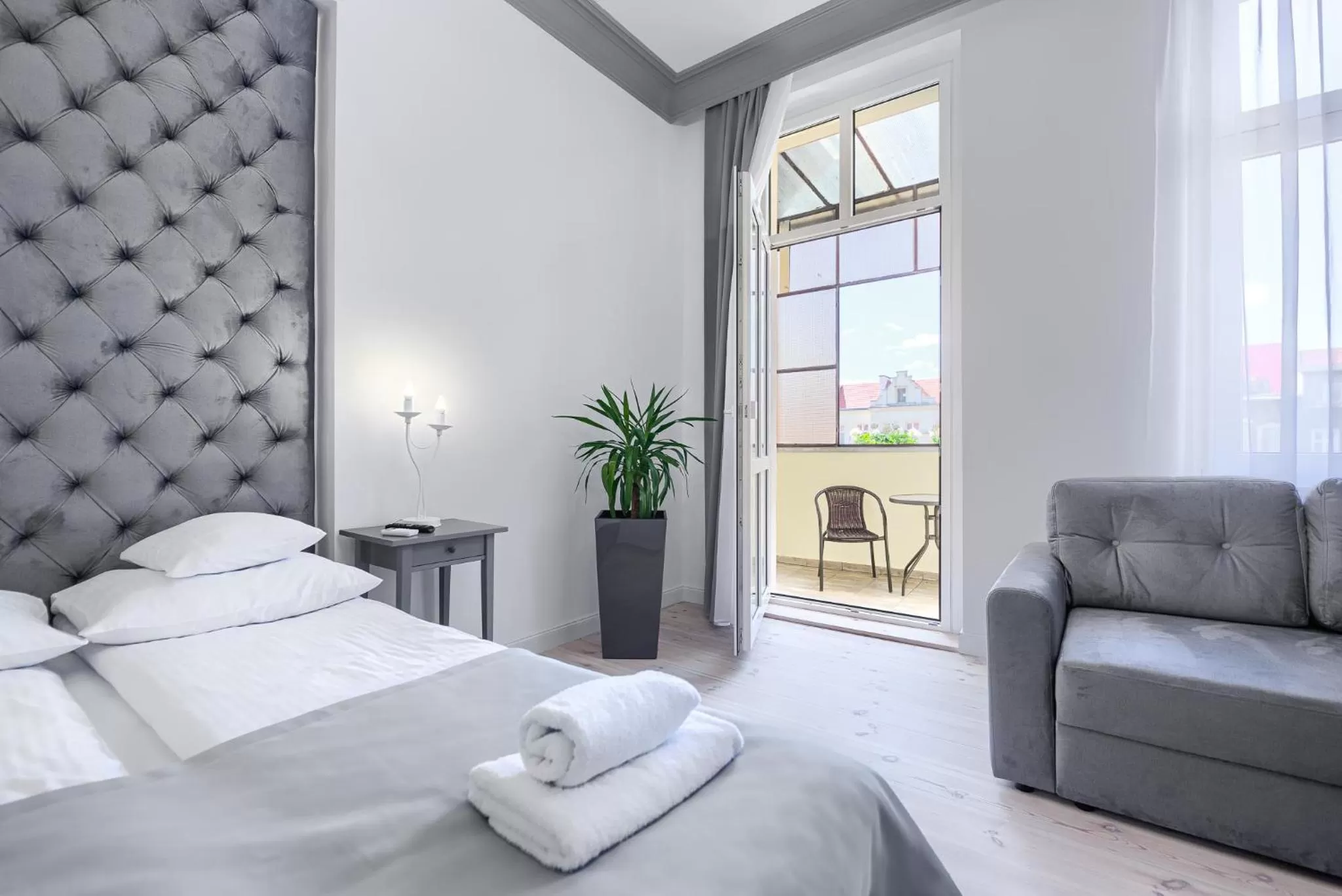 Balcony/Terrace, Bed in Aparthotel 1899