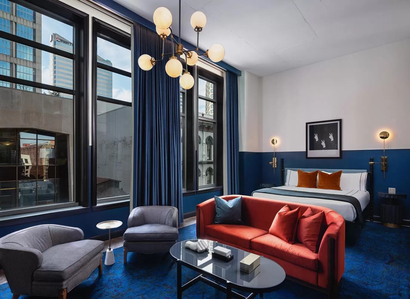 Seating area in Dream Nashville, by Hyatt