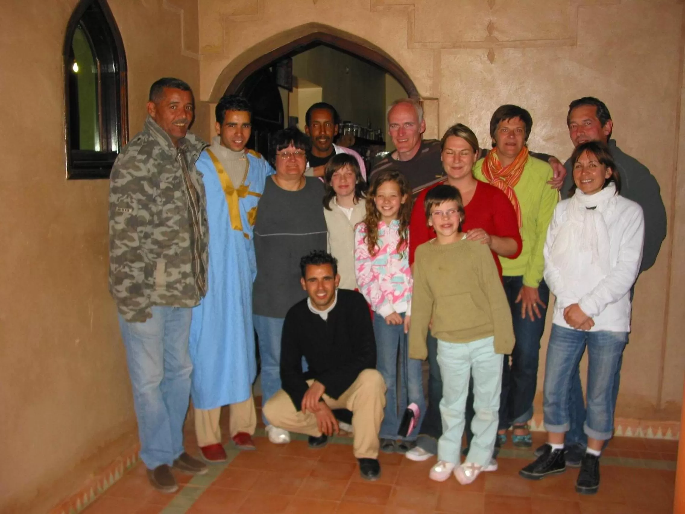 group of guests in Kasbah Zitoune