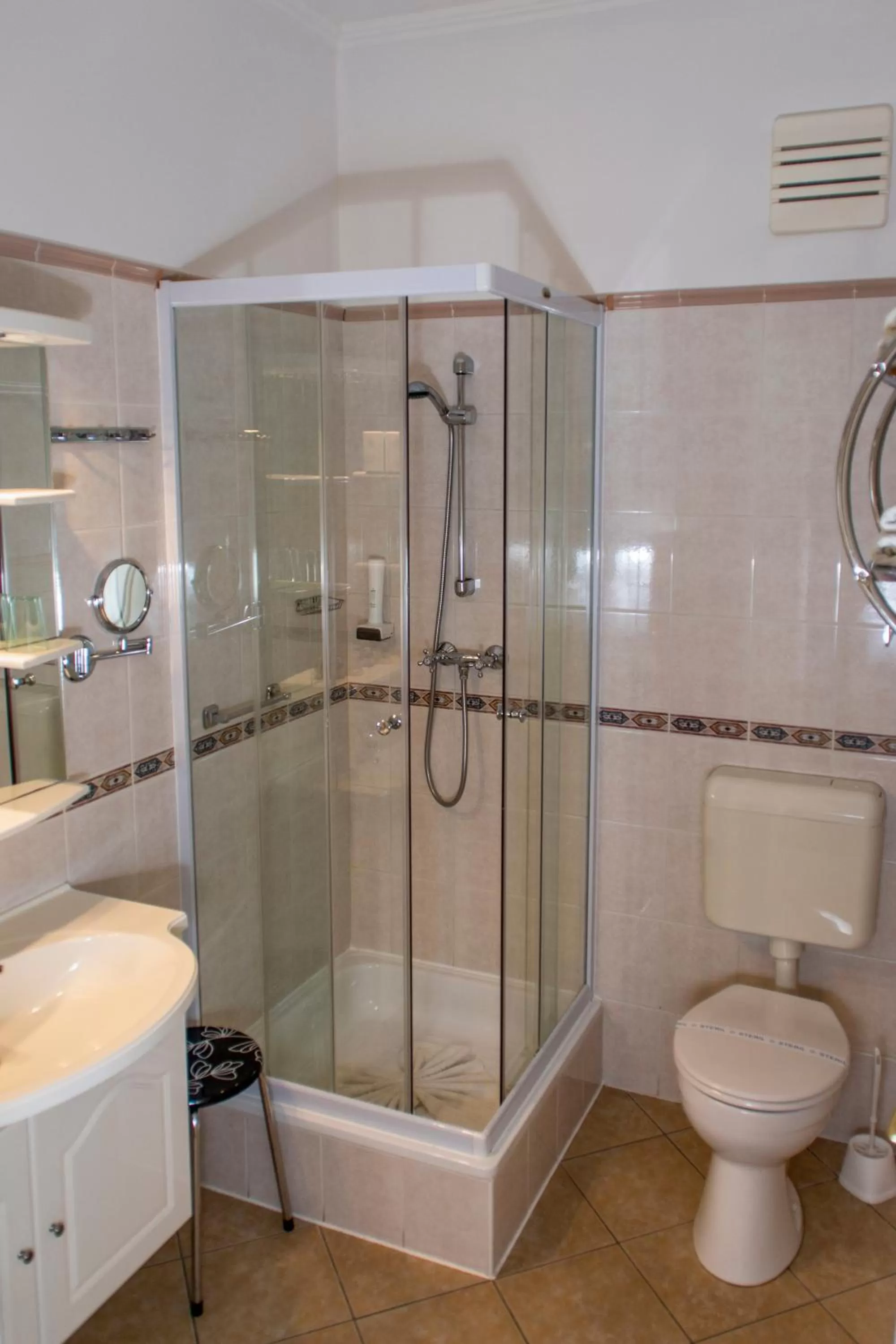 Shower in Hotel Wollner