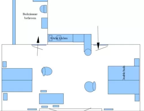 Floor Plan in Blue Wall BnB