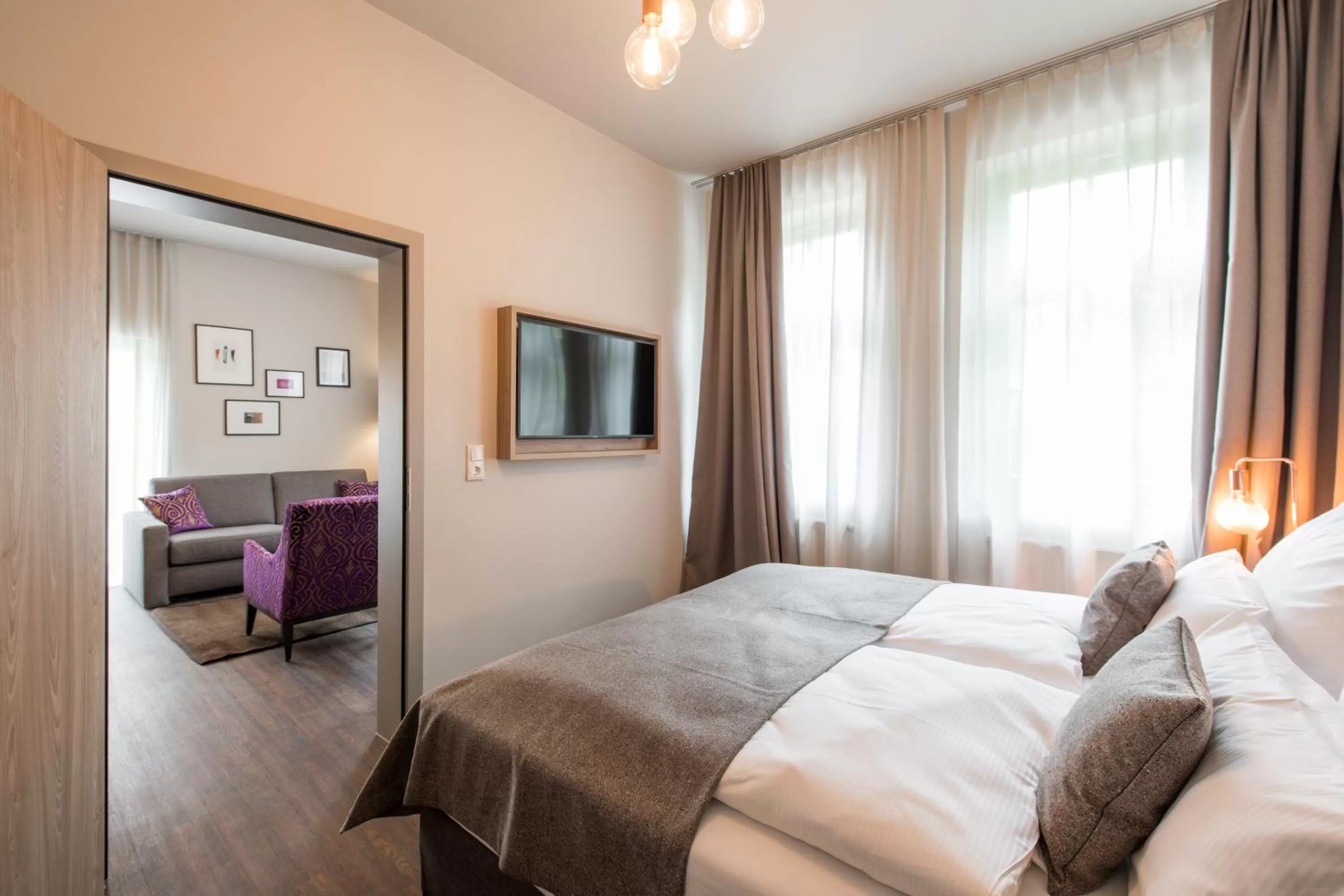 Bedroom, Bed in stattHotel Weimar