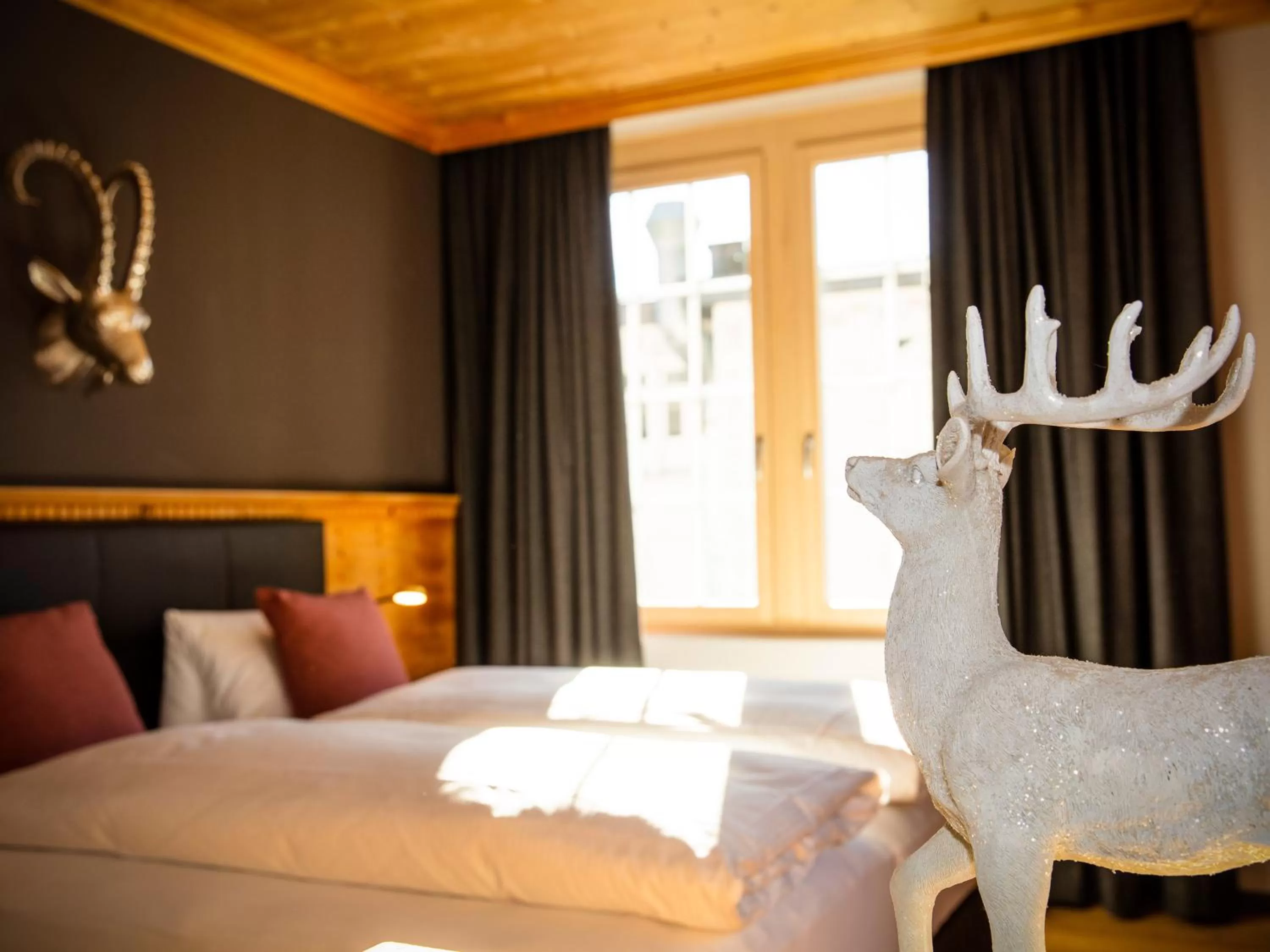 Bed in Hotel Parsenn