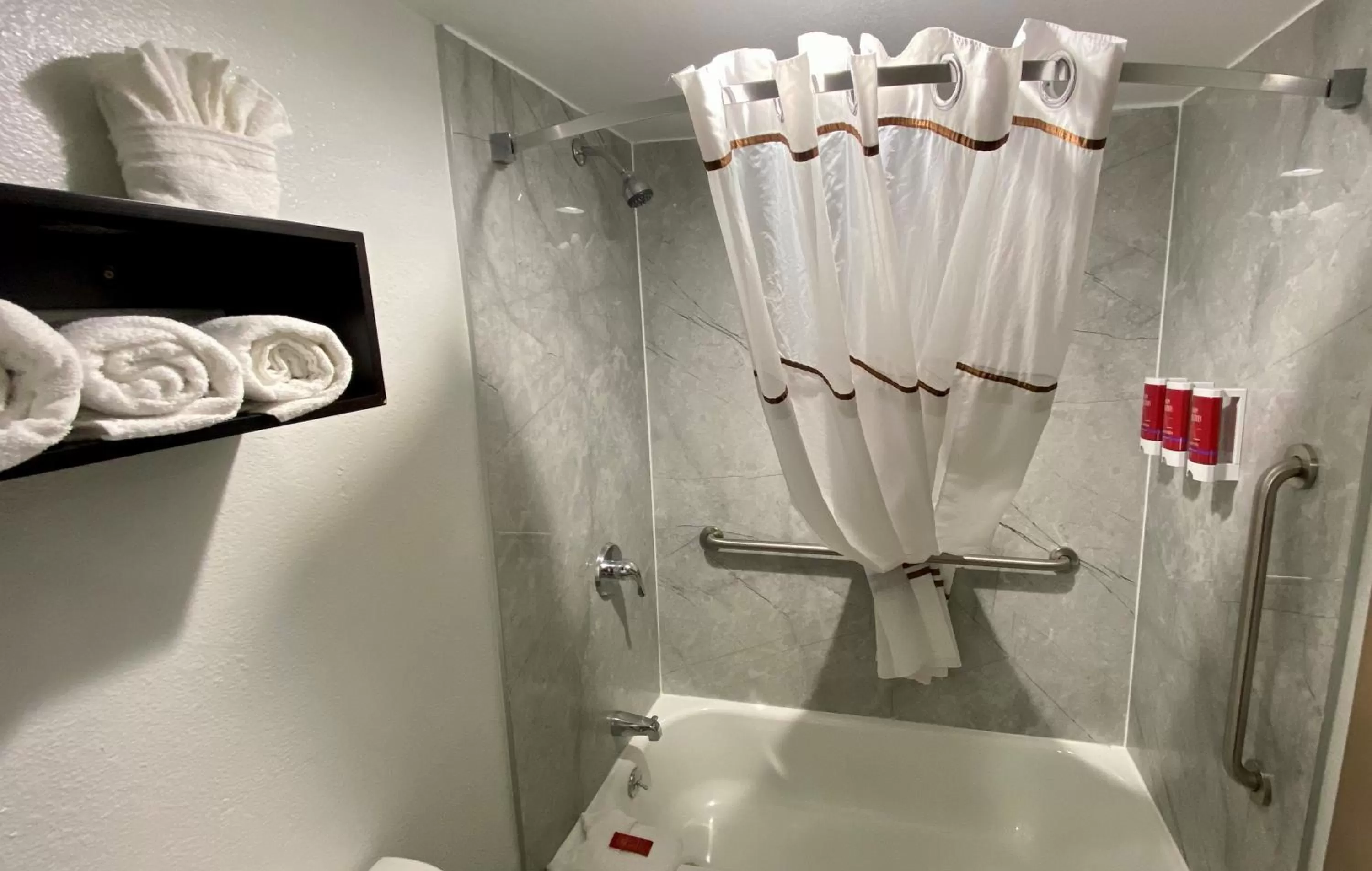 Bathroom in SureStay Hotel by Best Western Santa Cruz