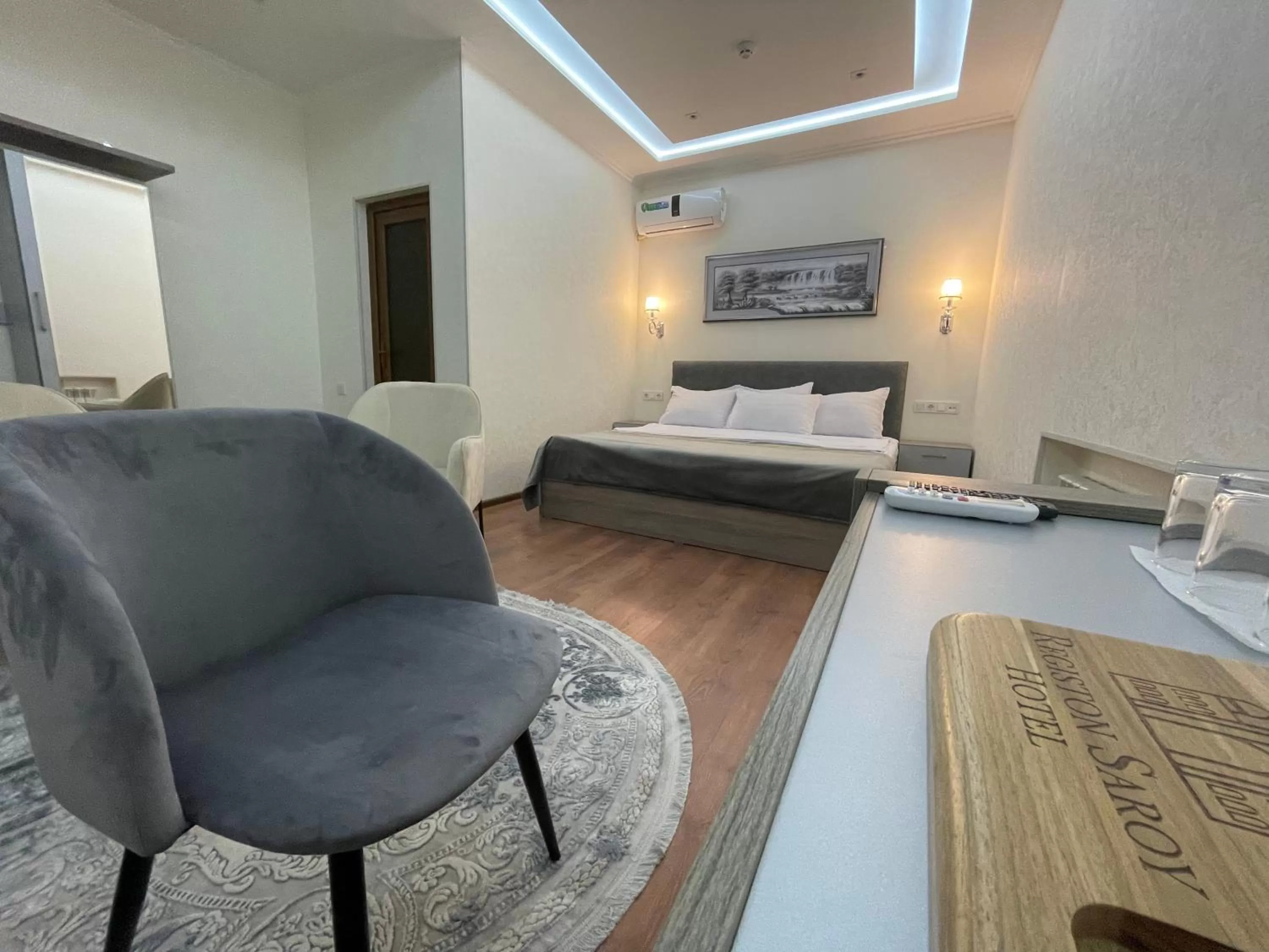 Bed in Registon Saroy Hotel