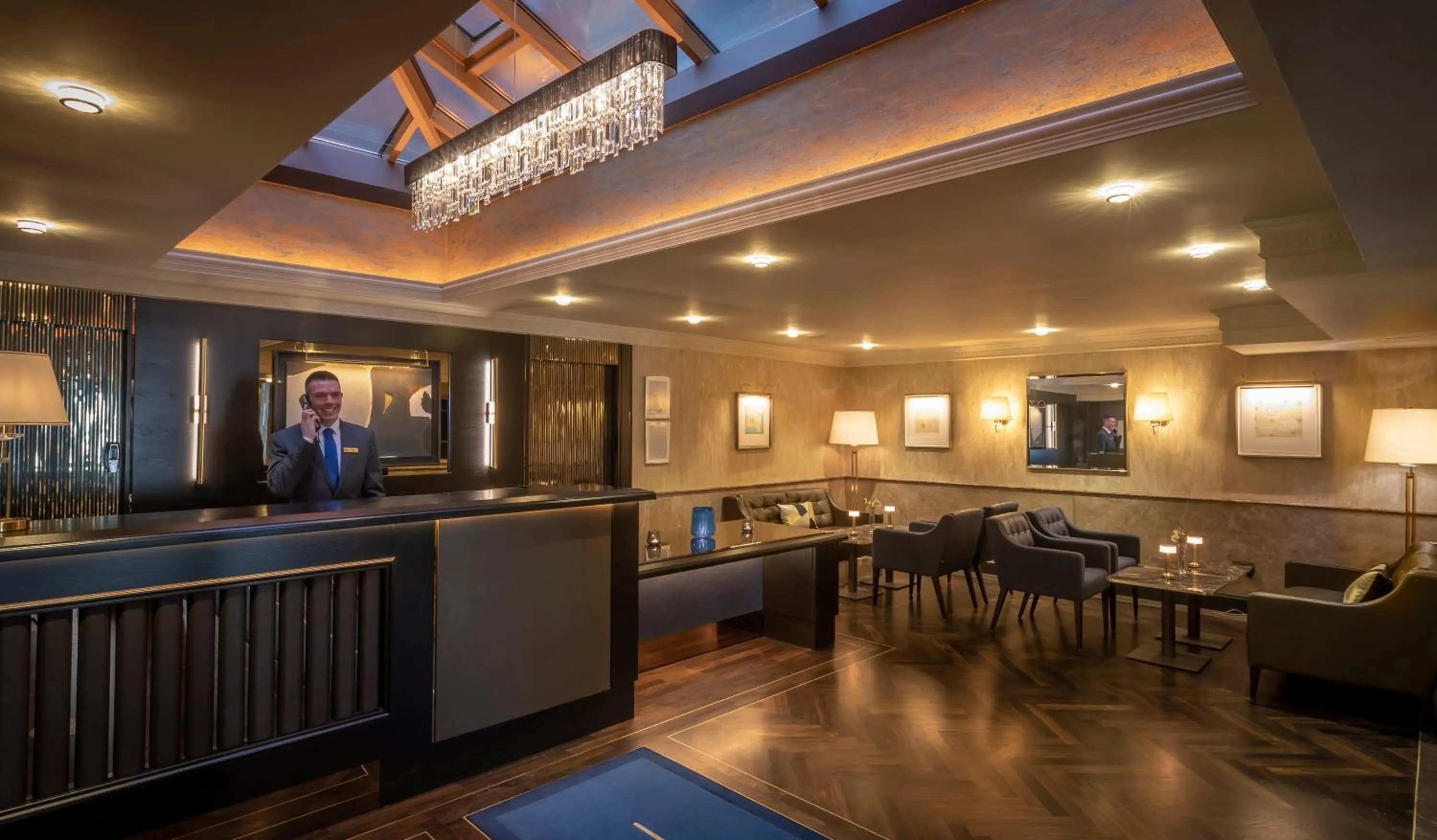 Lobby or reception in Belvedere Hotel, Dublin City Centre